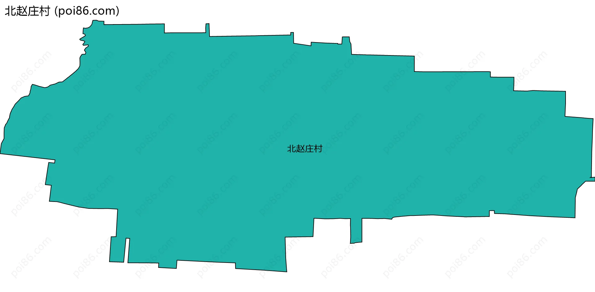 北赵庄村边界地图