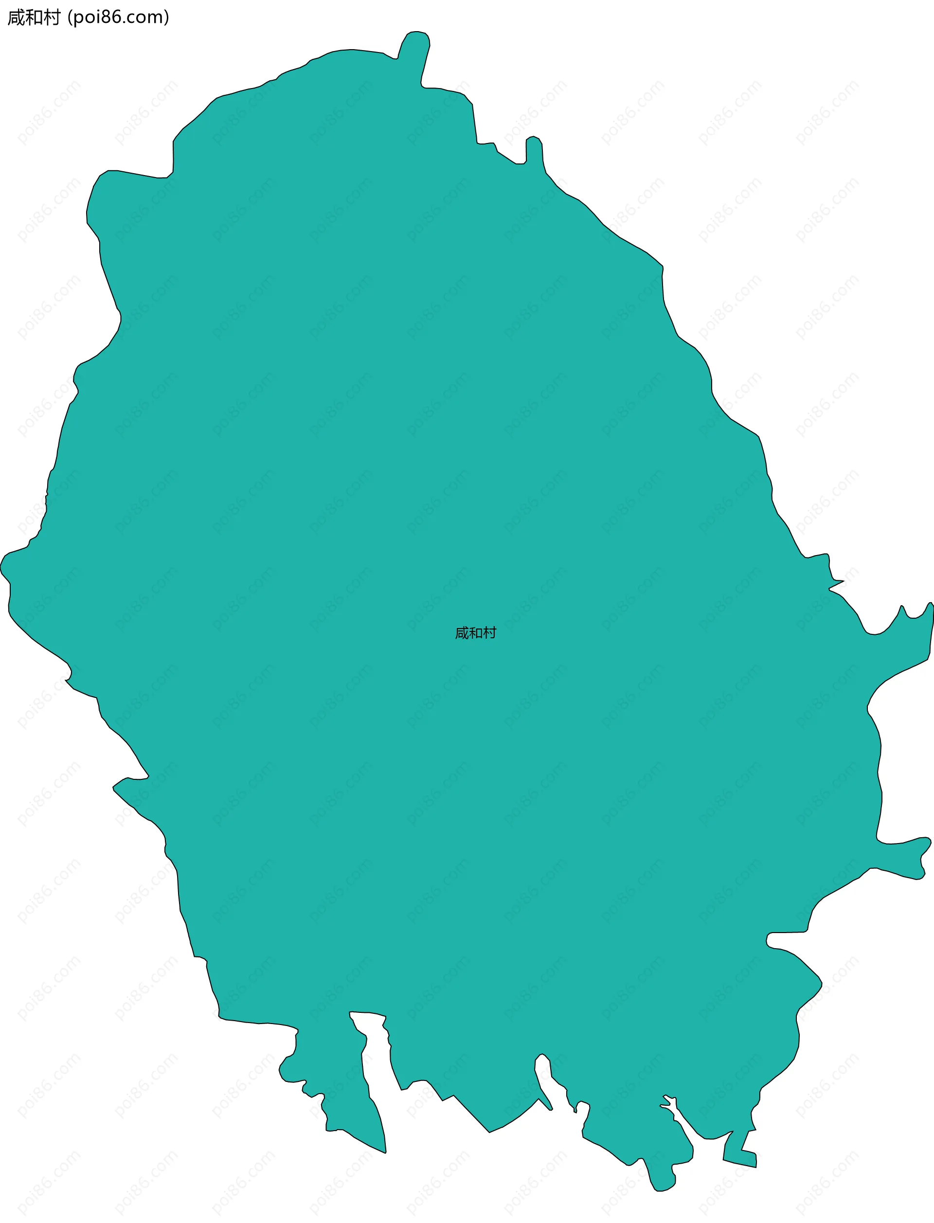 咸和村边界地图