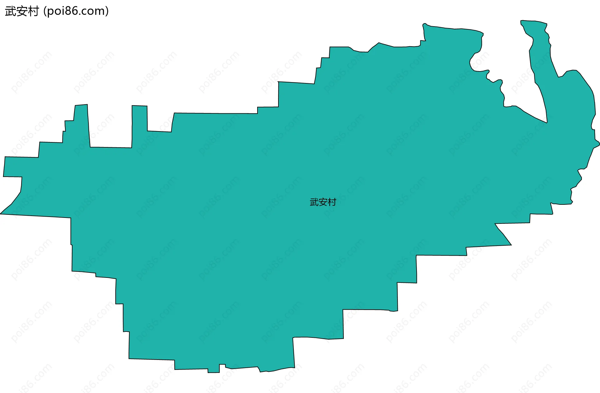 武安村边界地图