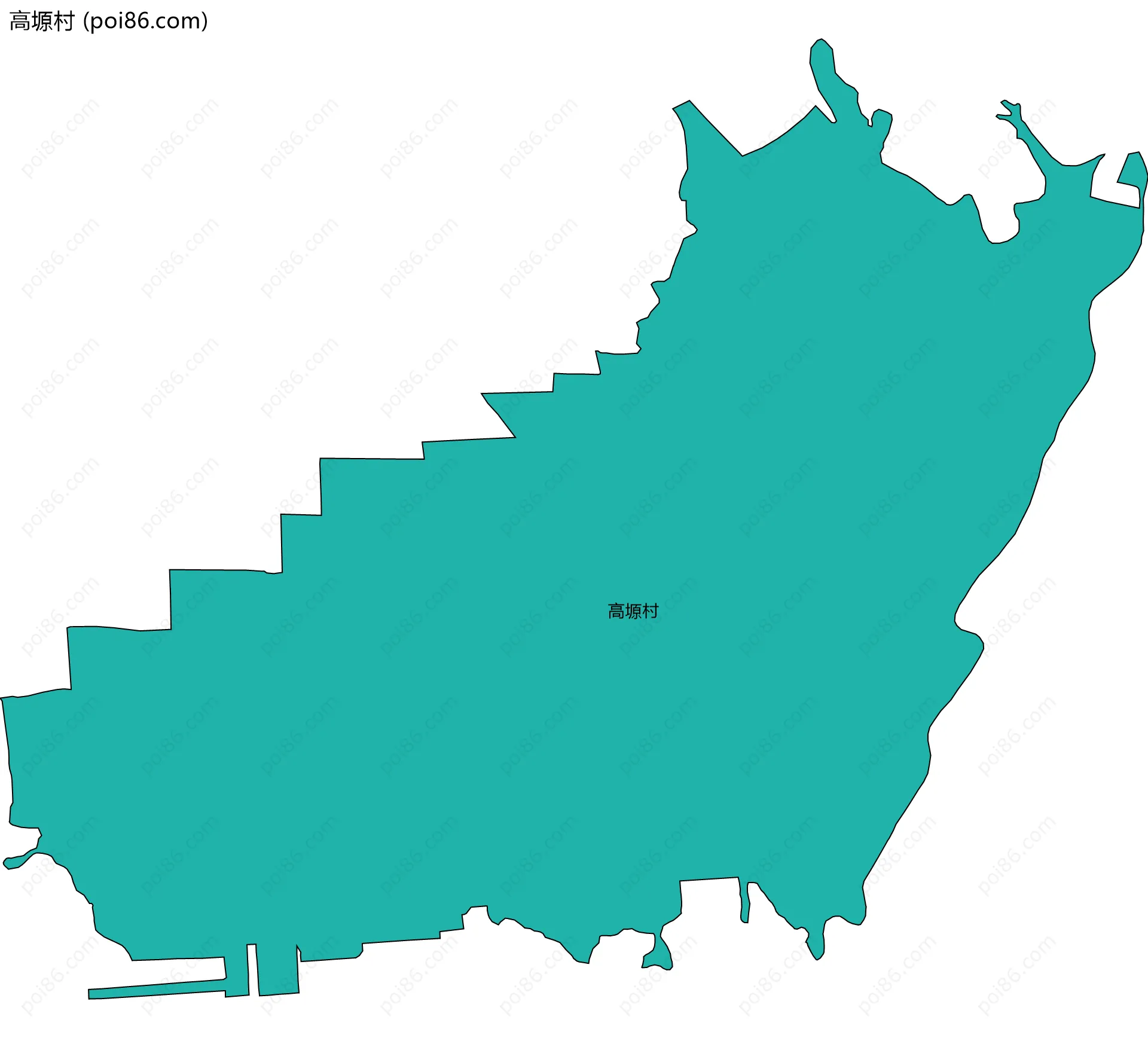 高塬村边界地图