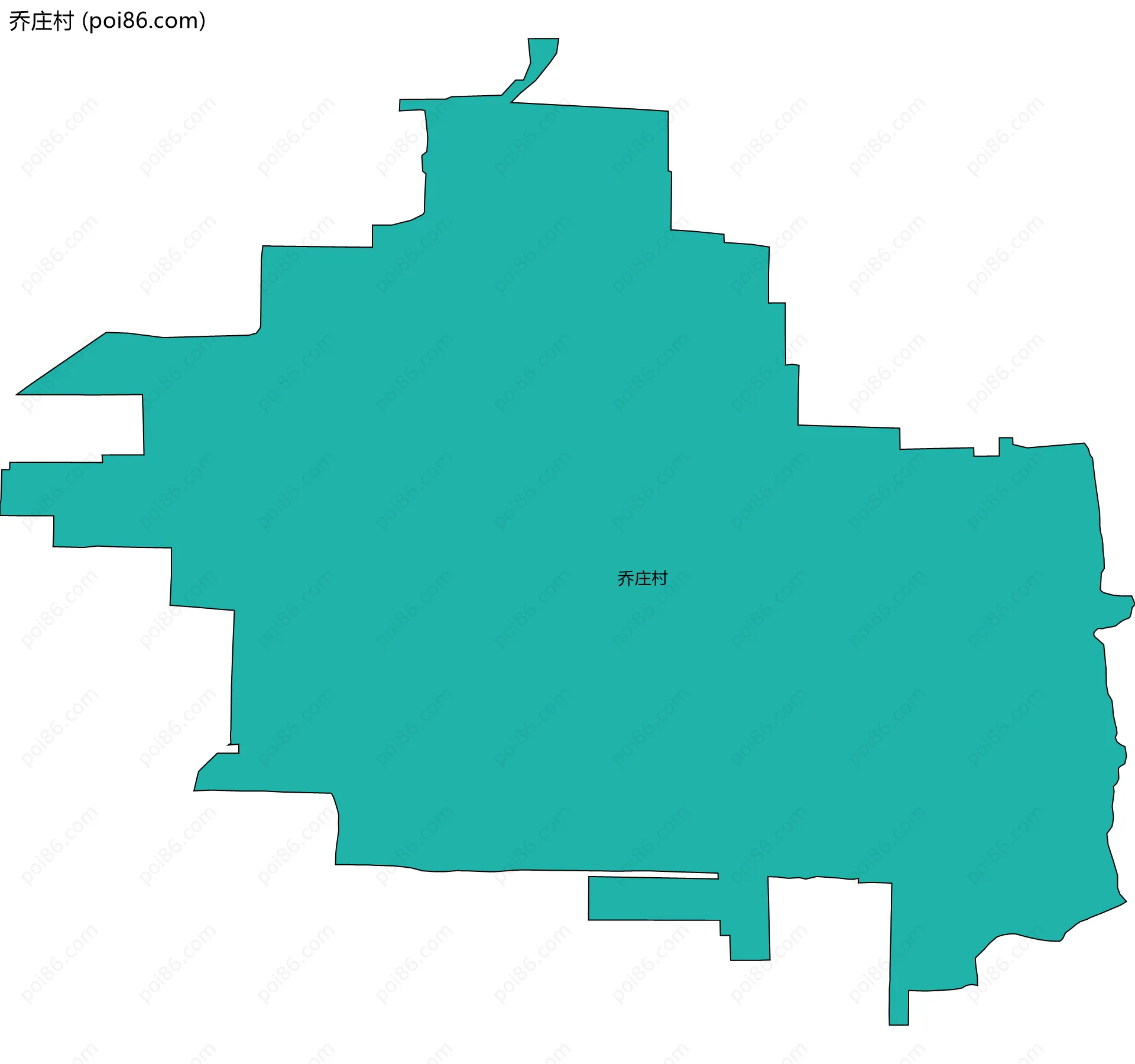 乔庄村边界地图