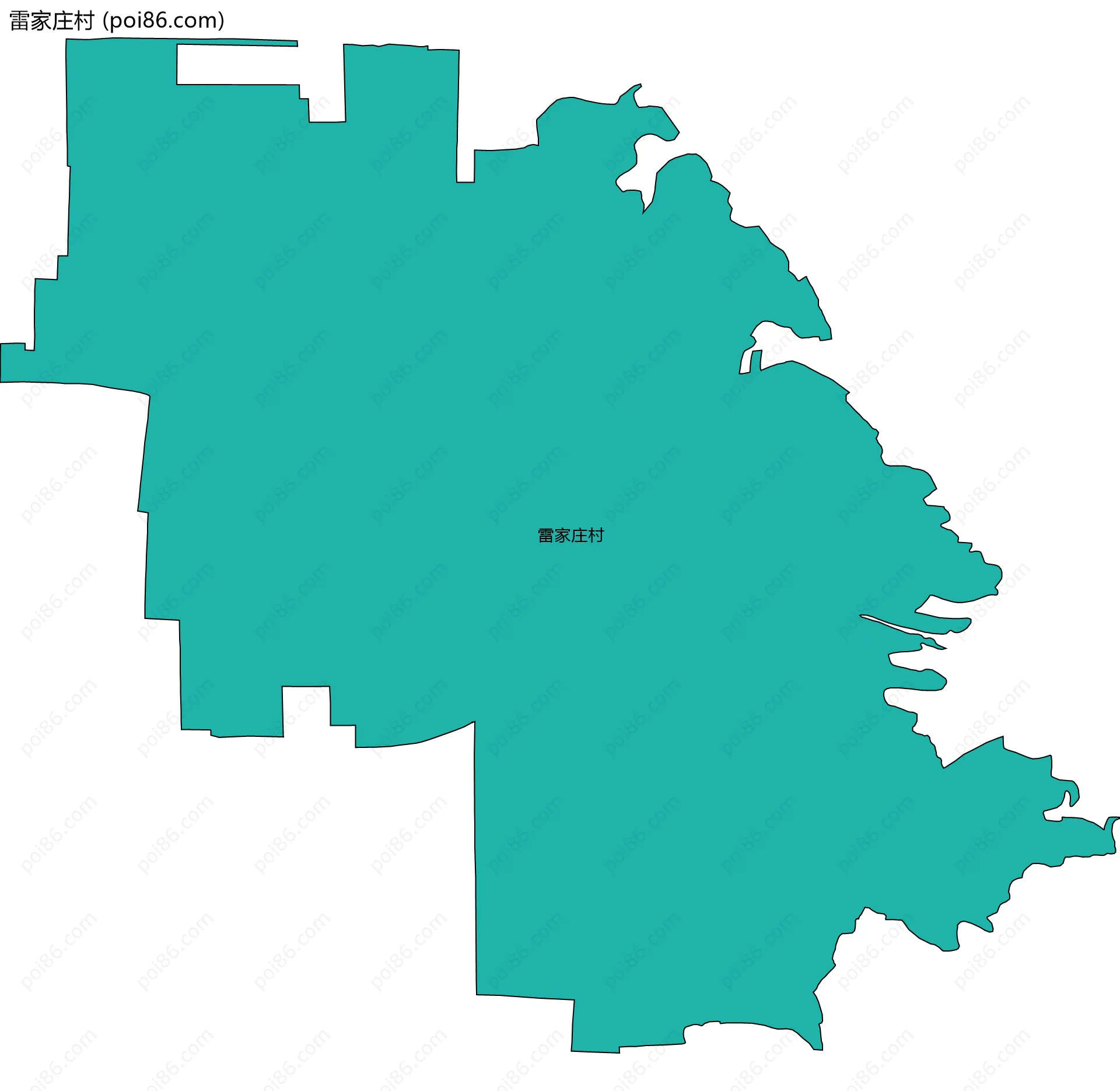 雷家庄村边界地图