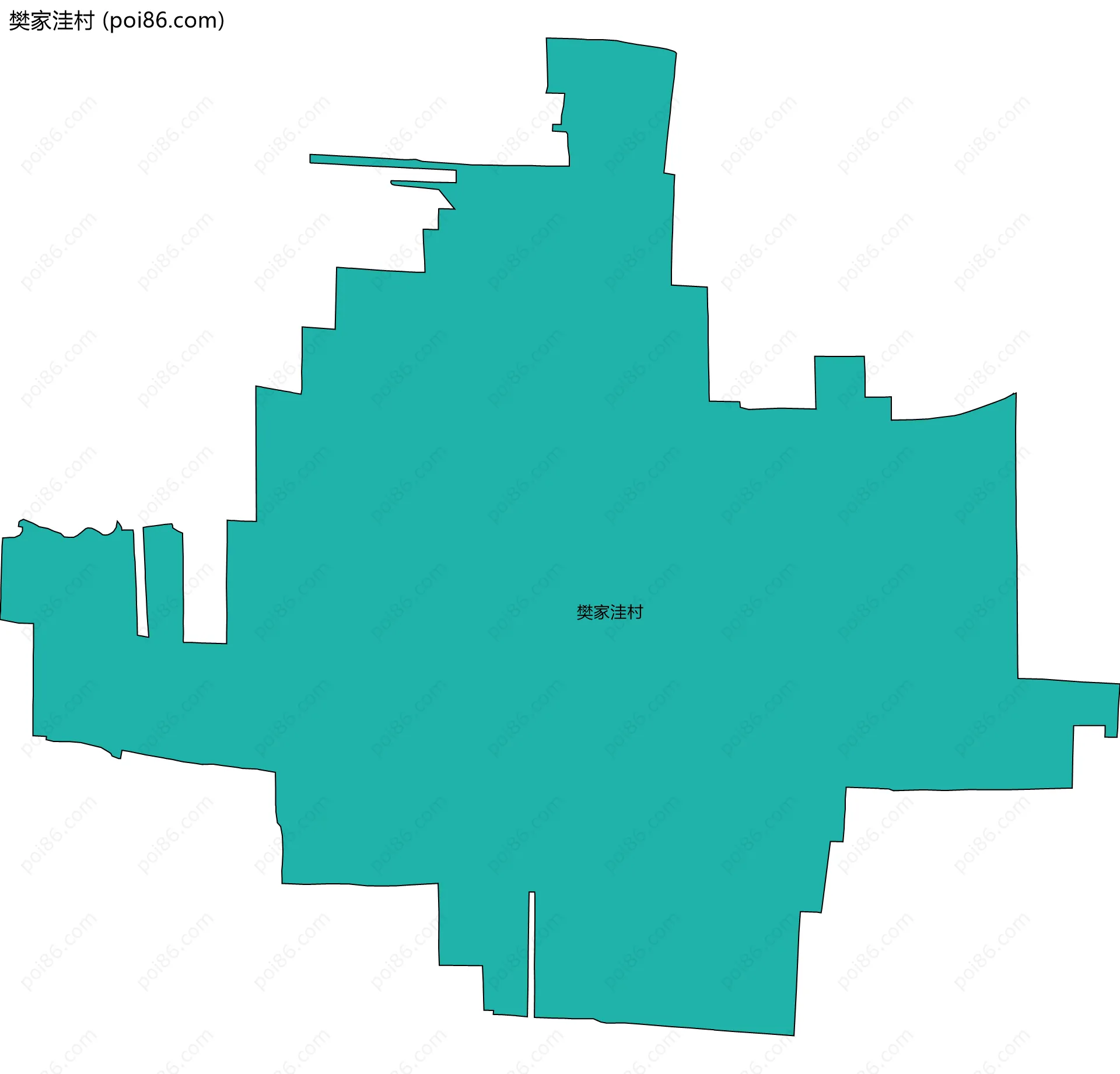 樊家洼村边界地图