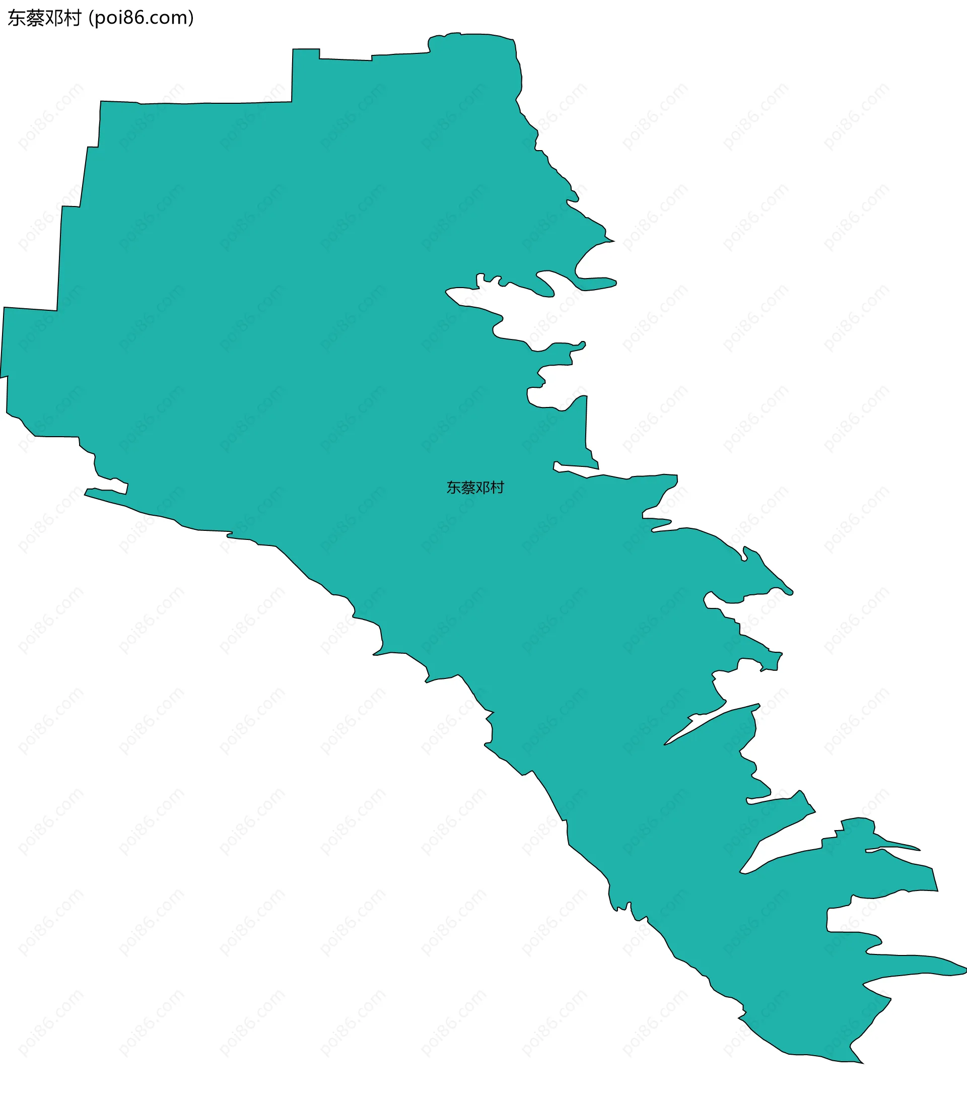 东蔡邓村边界地图