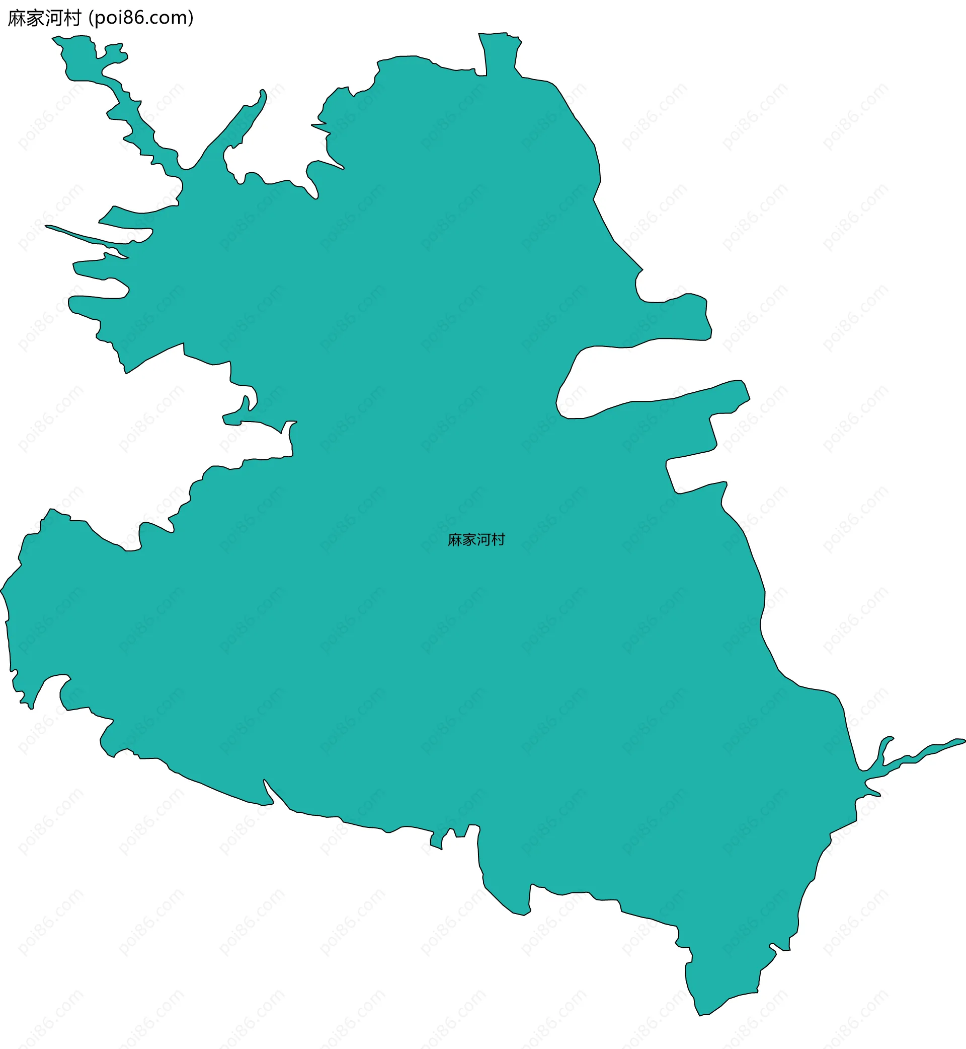 麻家河村边界地图