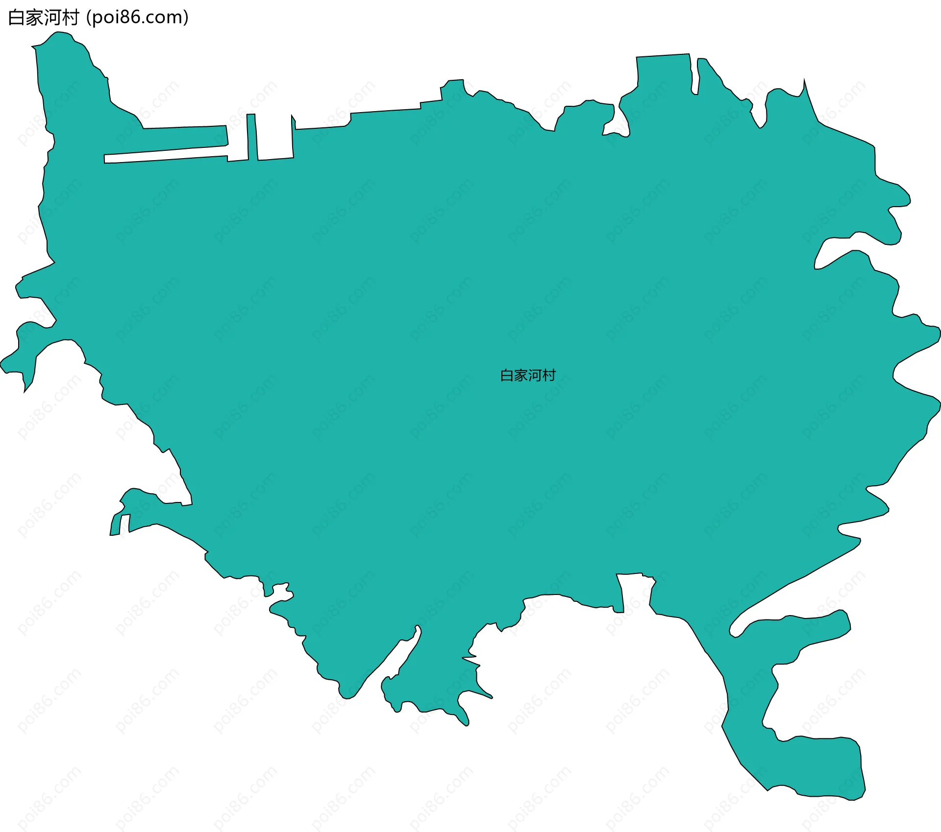 白家河村边界地图