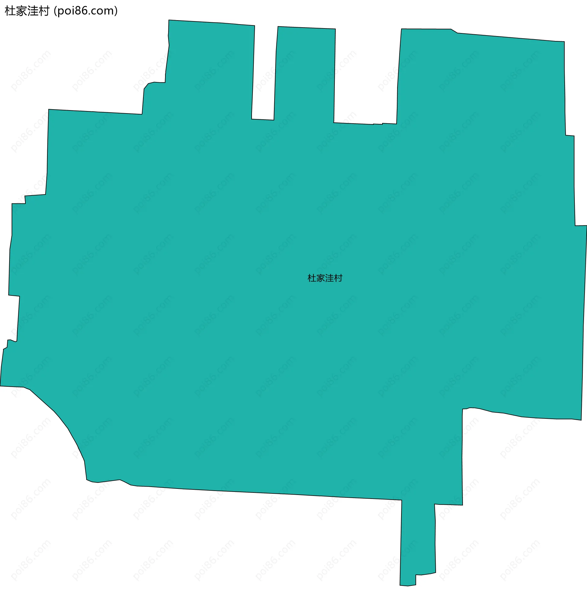 杜家洼村边界地图