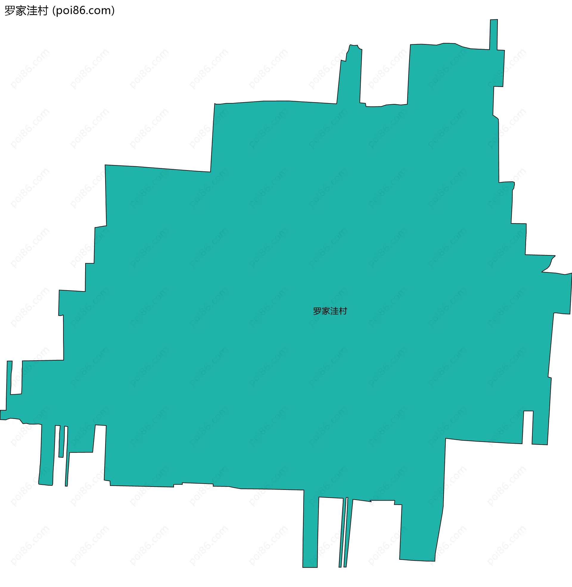 罗家洼村边界地图