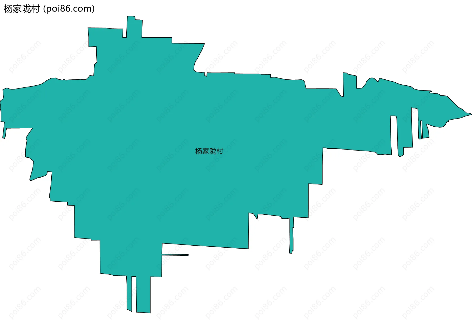 杨家陇村边界地图
