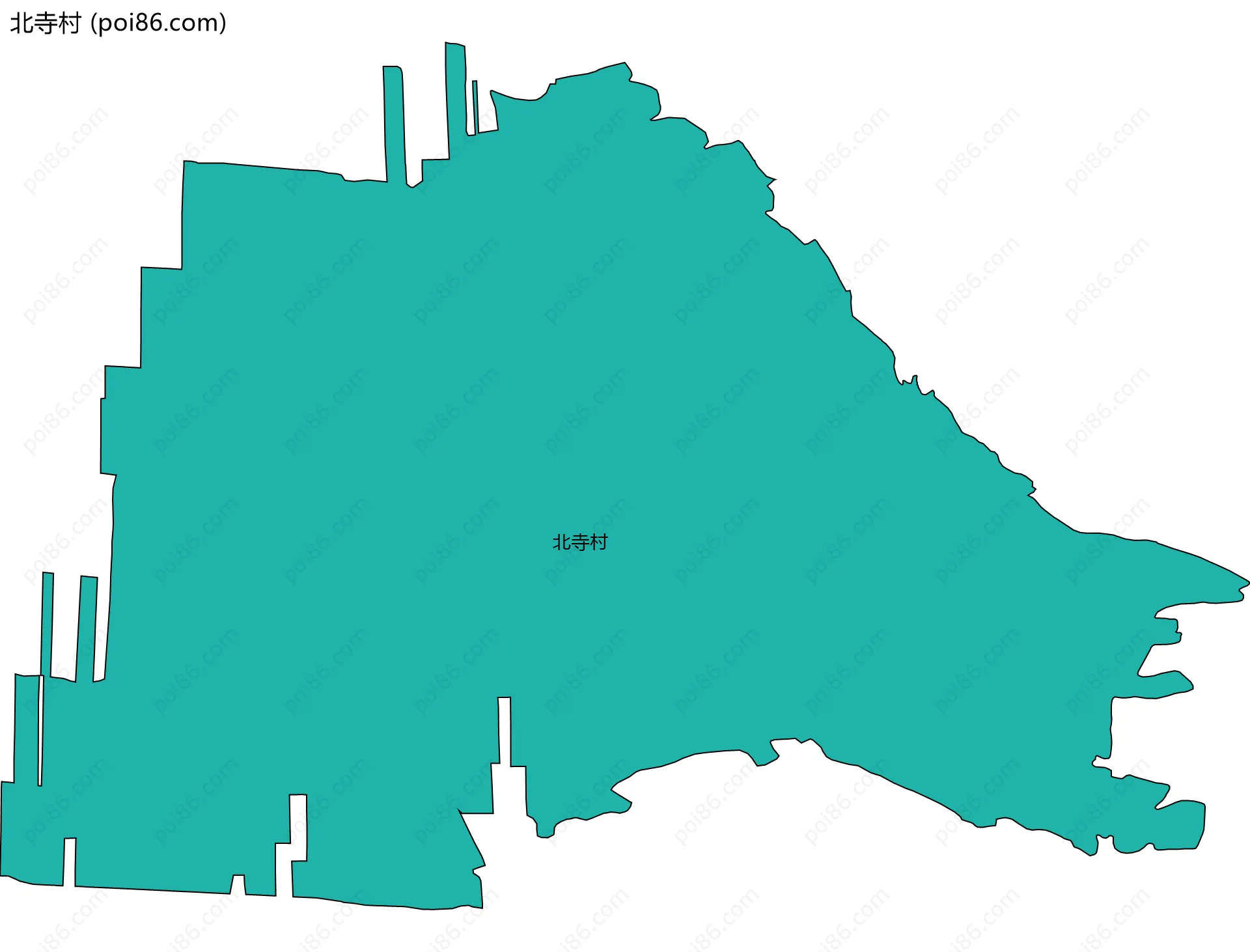 北寺村边界地图