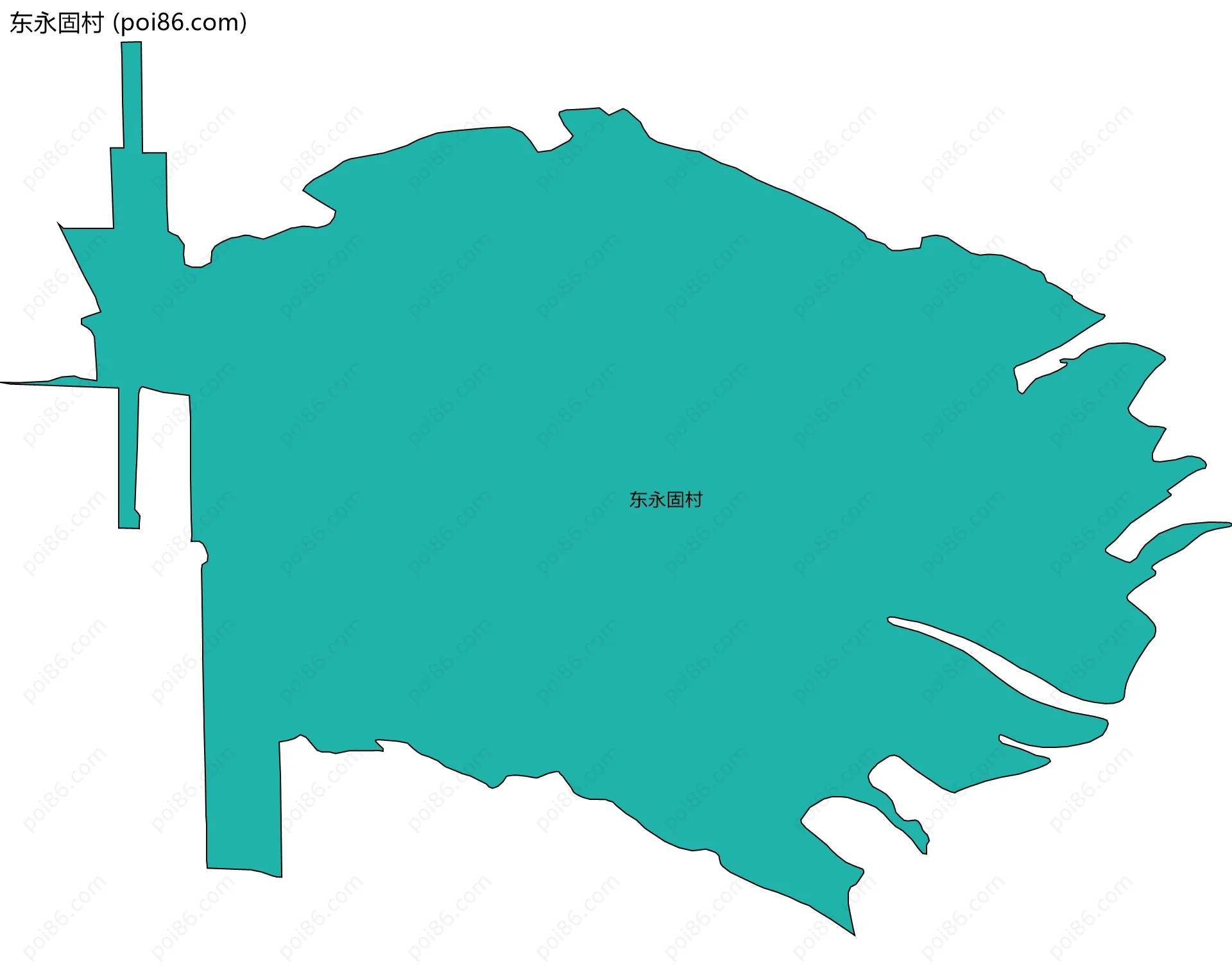 东永固村边界地图