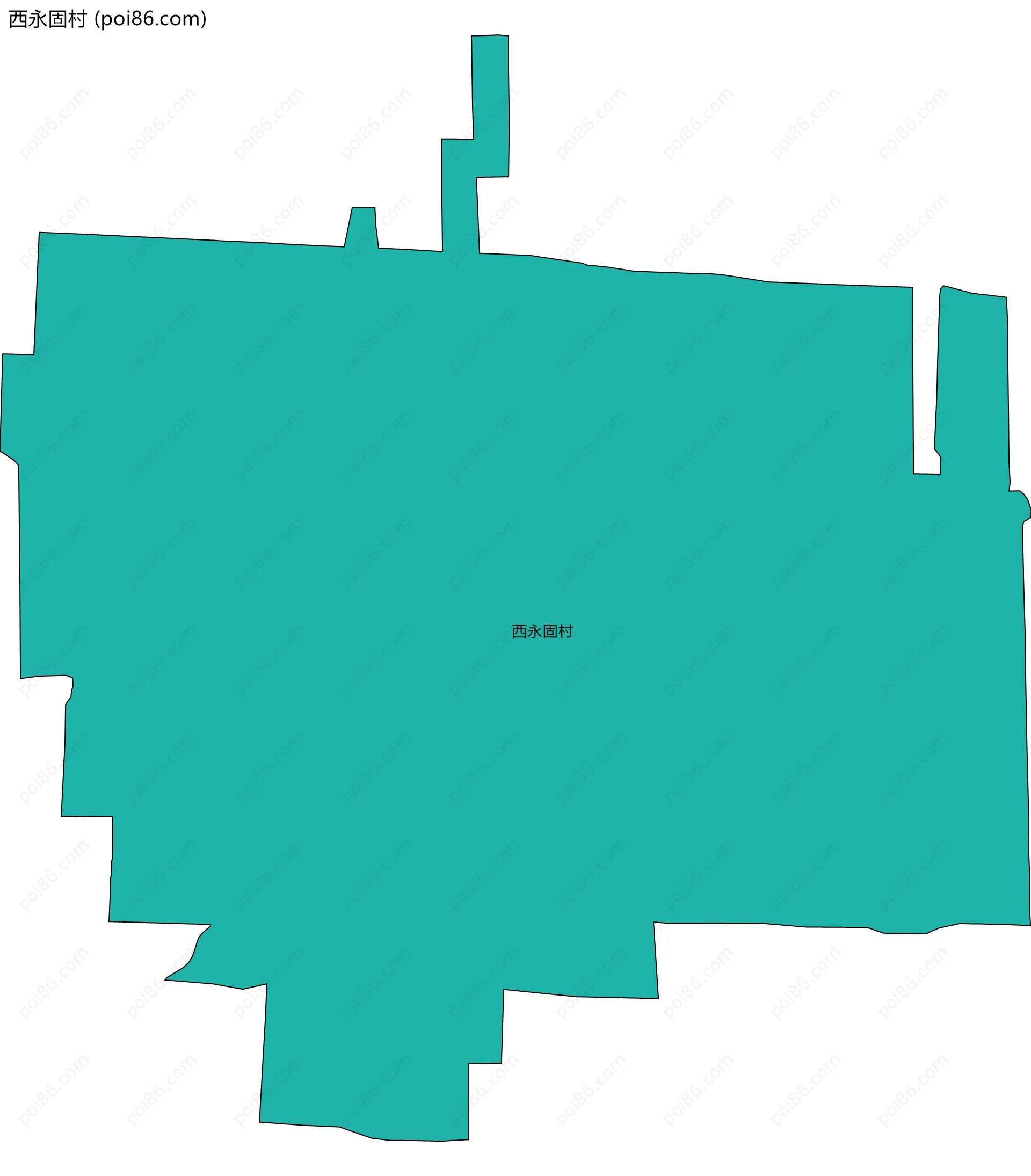 西永固村边界地图