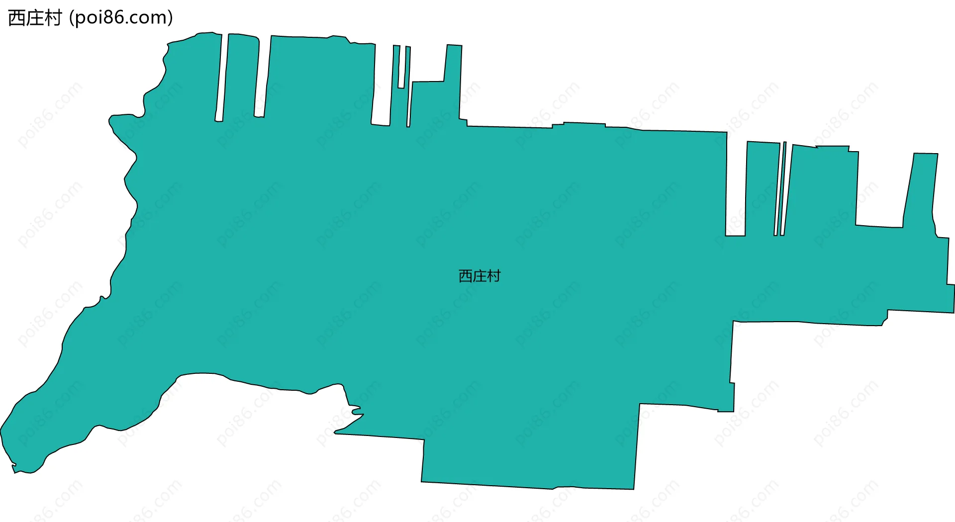 西庄村边界地图