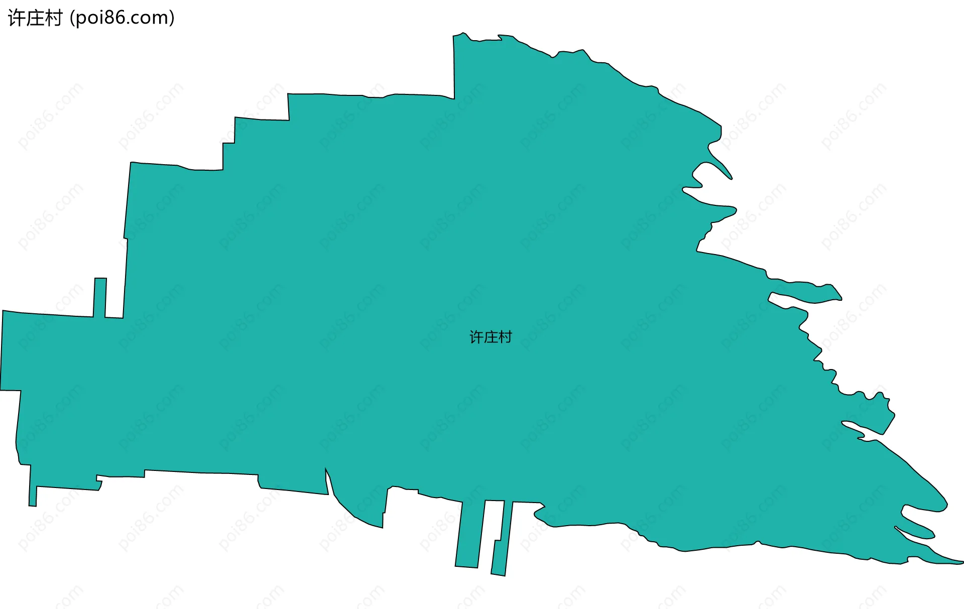 许庄村边界地图