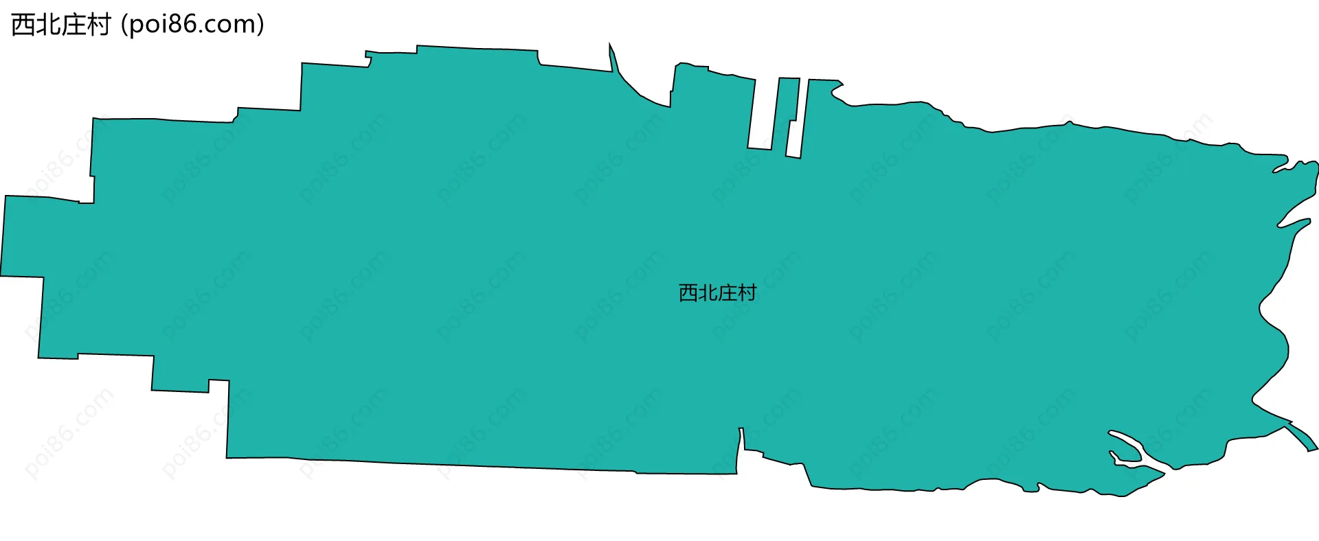 西北庄村边界地图