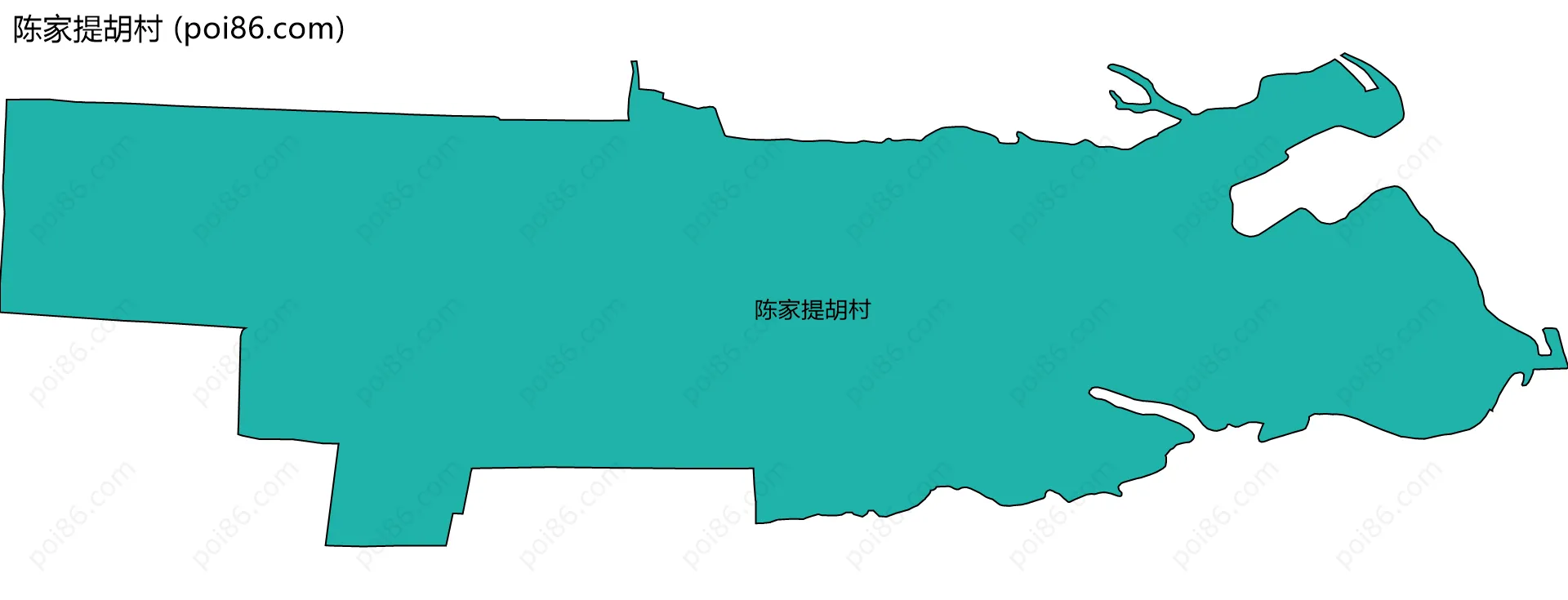 陈家提胡村边界地图