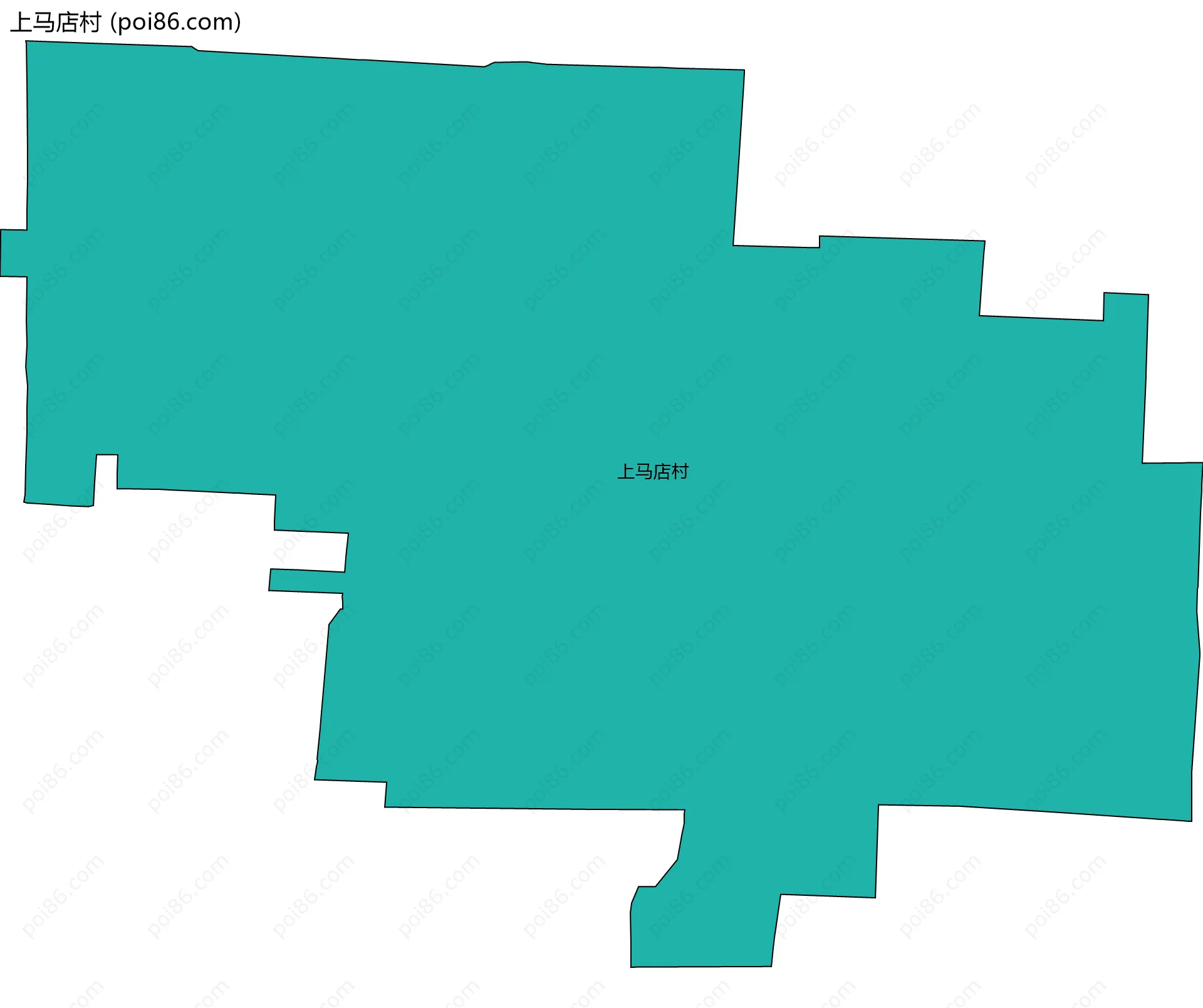 上马店村边界地图