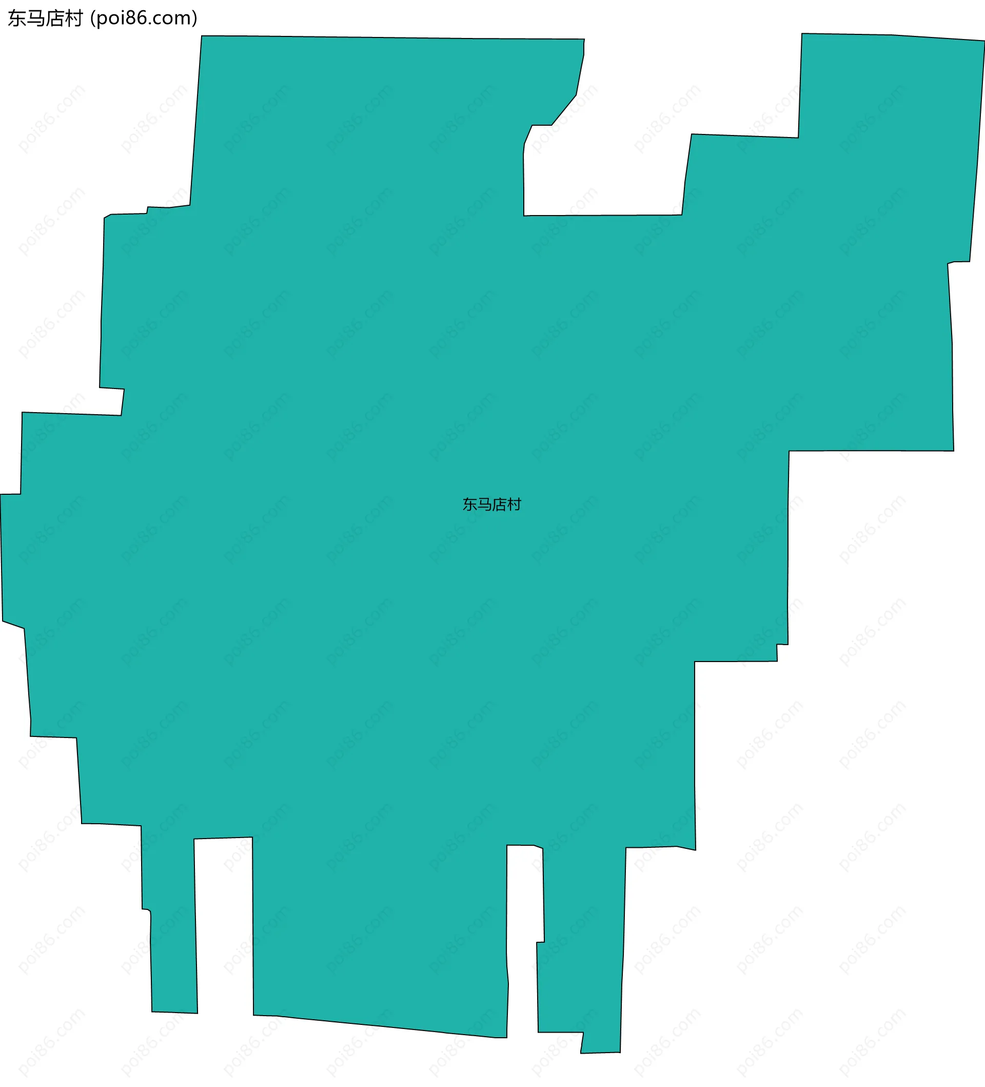 东马店村边界地图