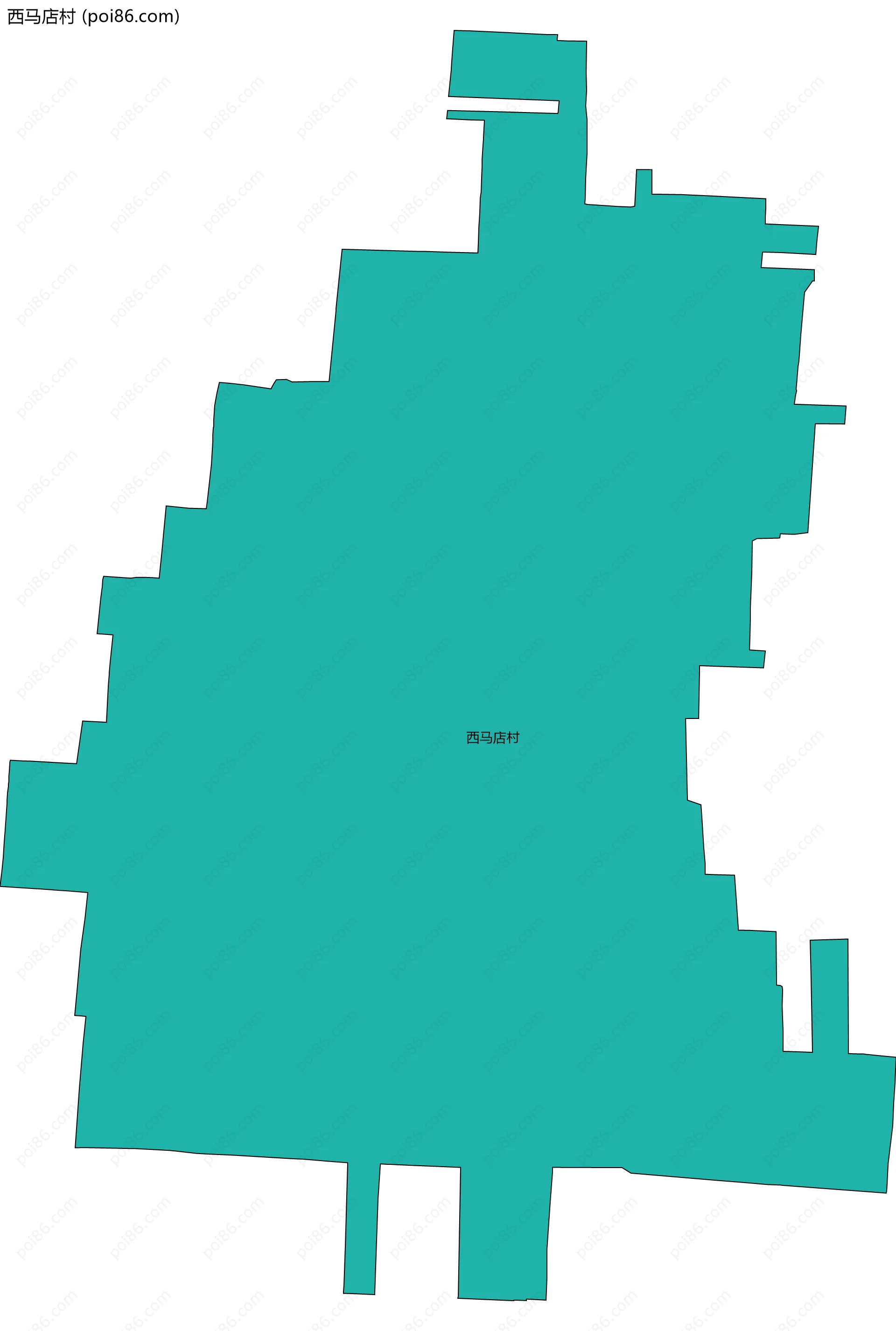 西马店村边界地图