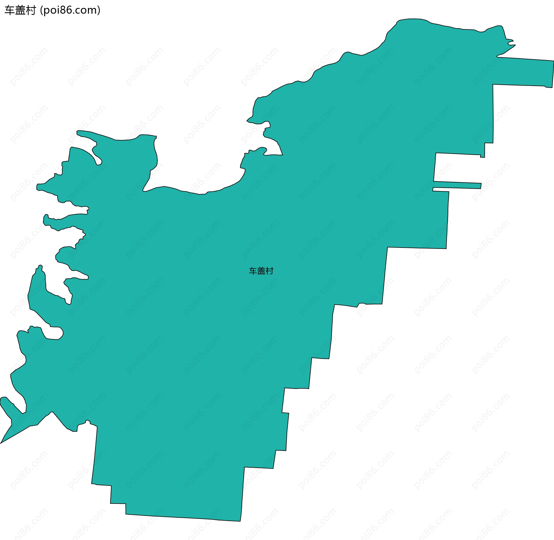 车盖村边界地图