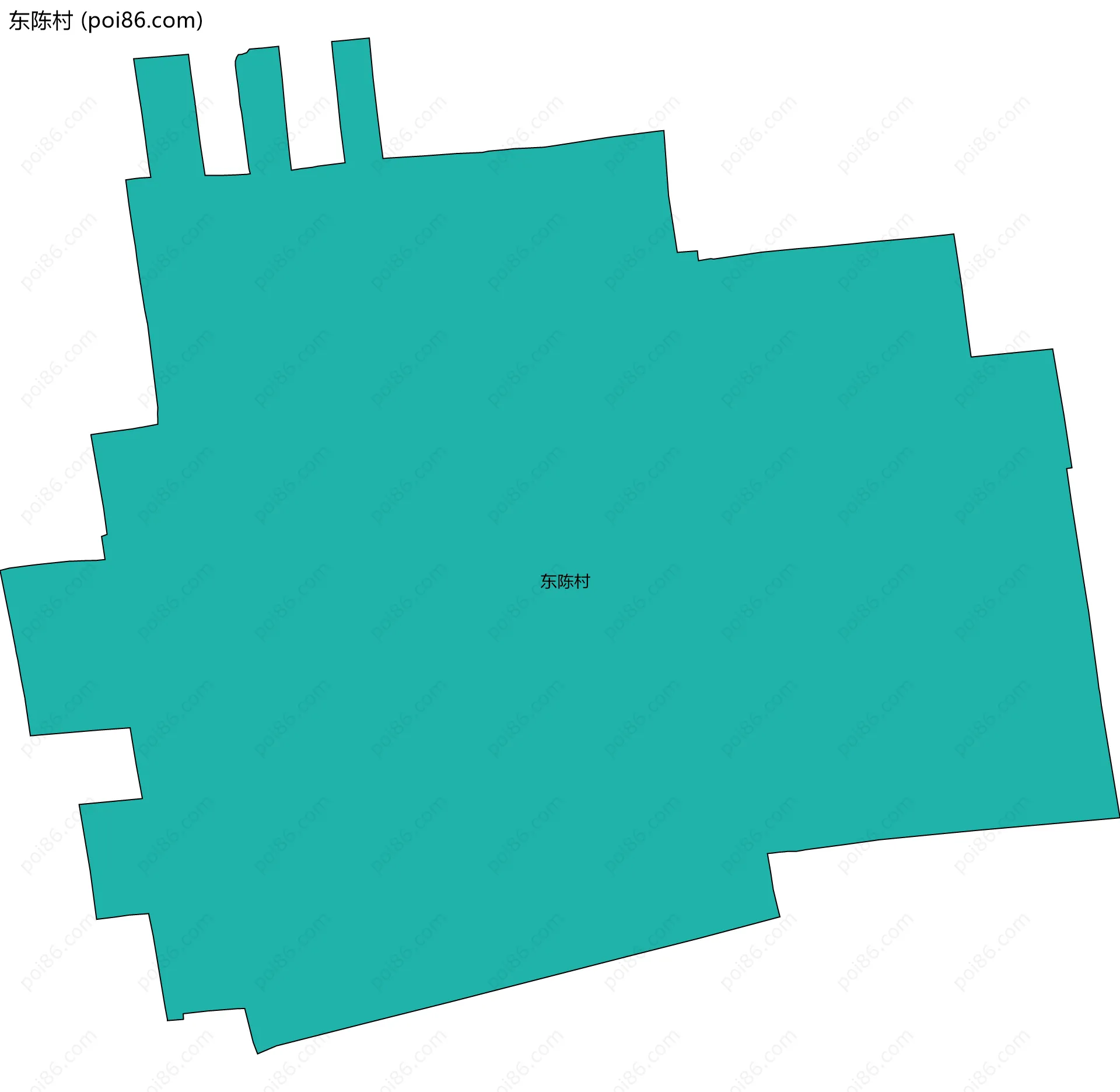 东陈村边界地图