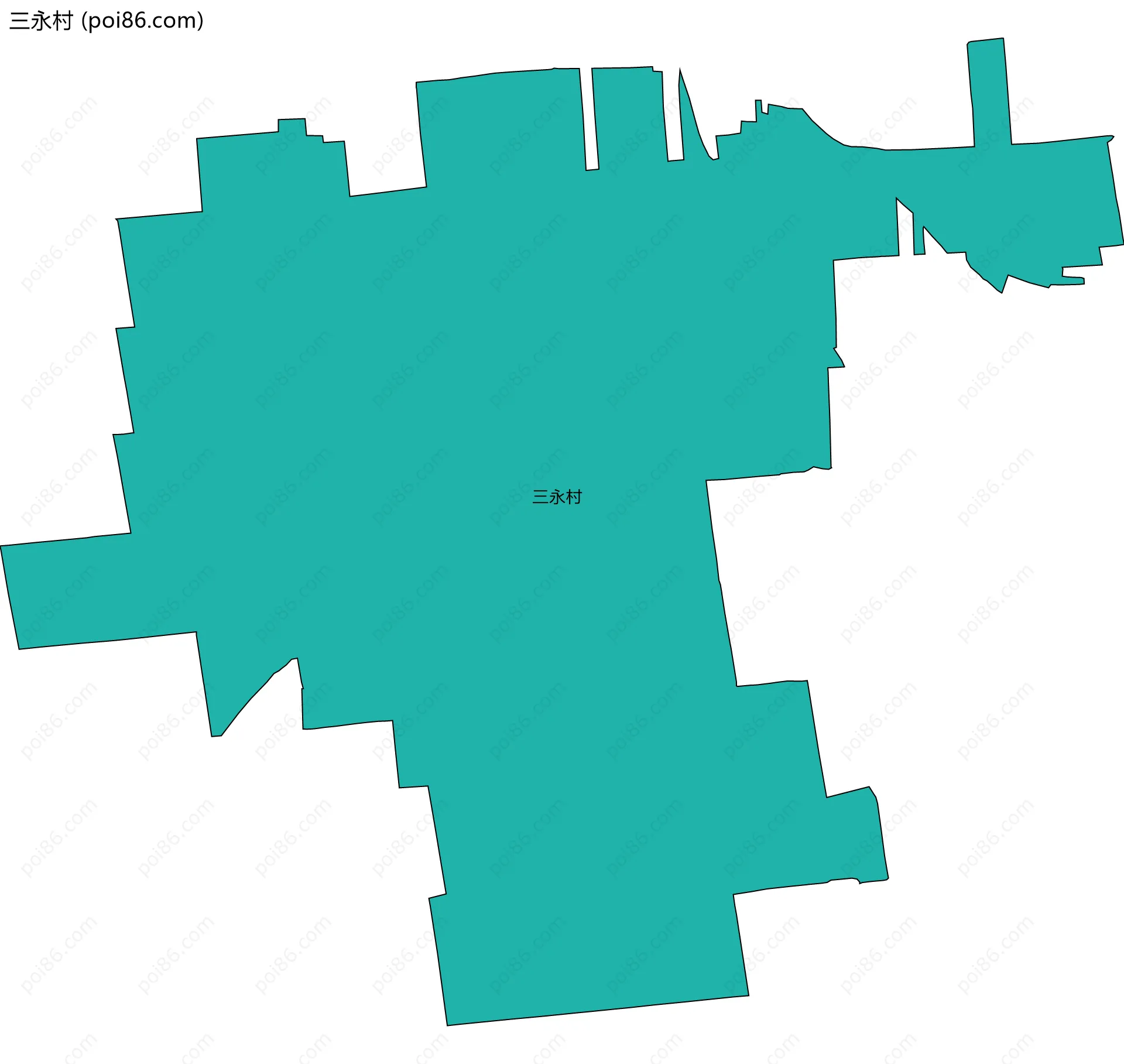 三永村边界地图