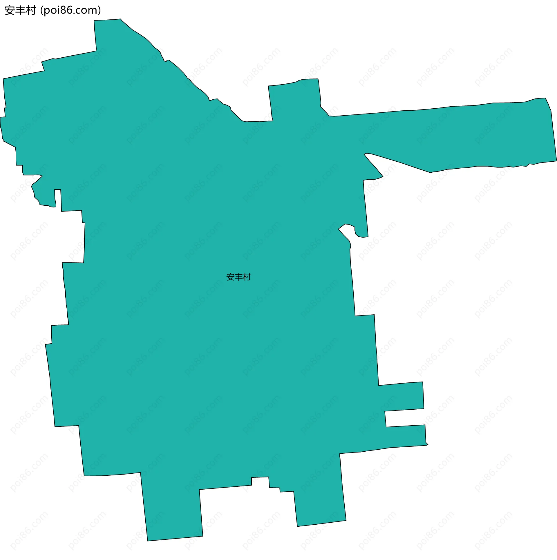 安丰村边界地图