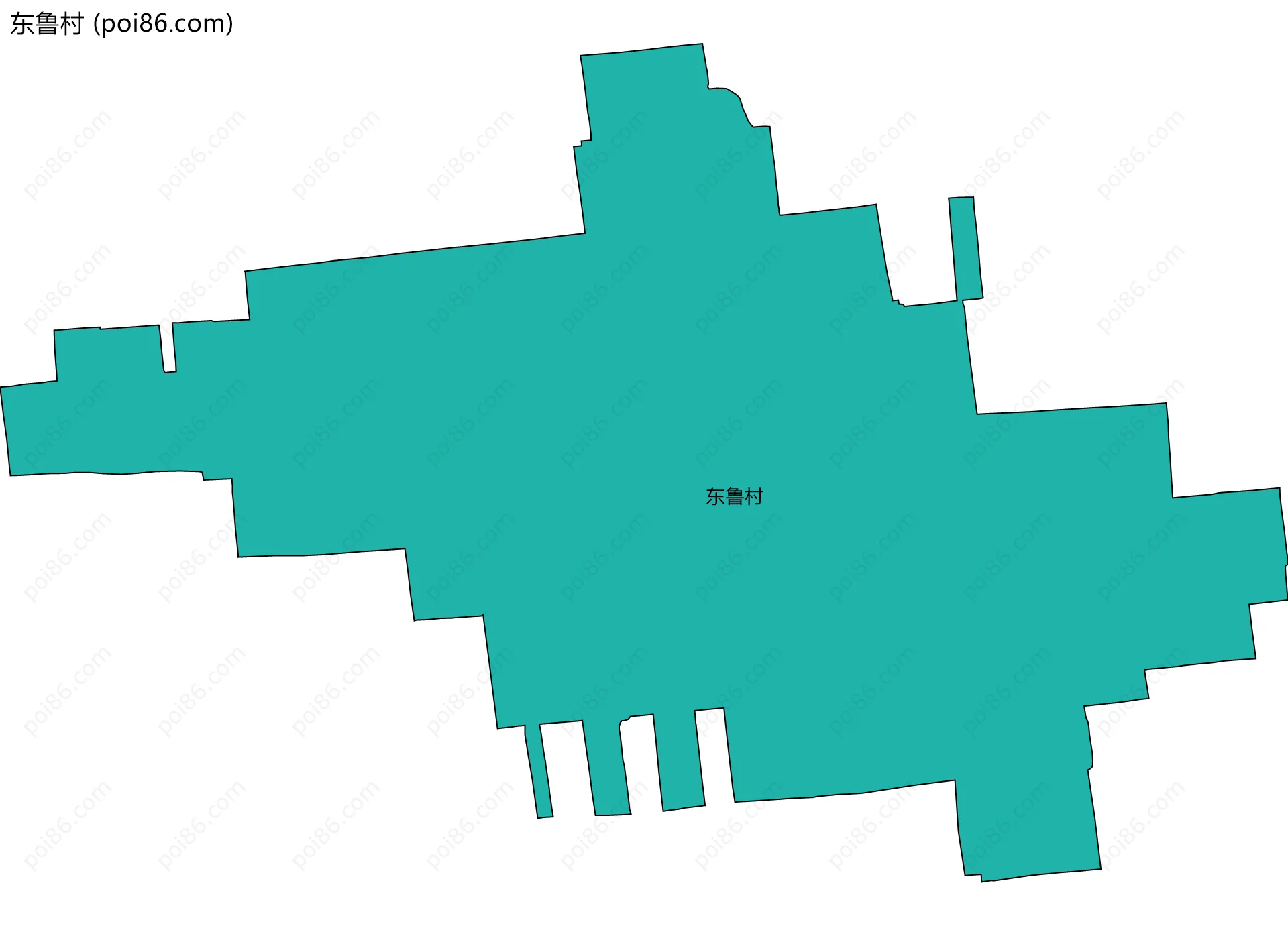 东鲁村边界地图
