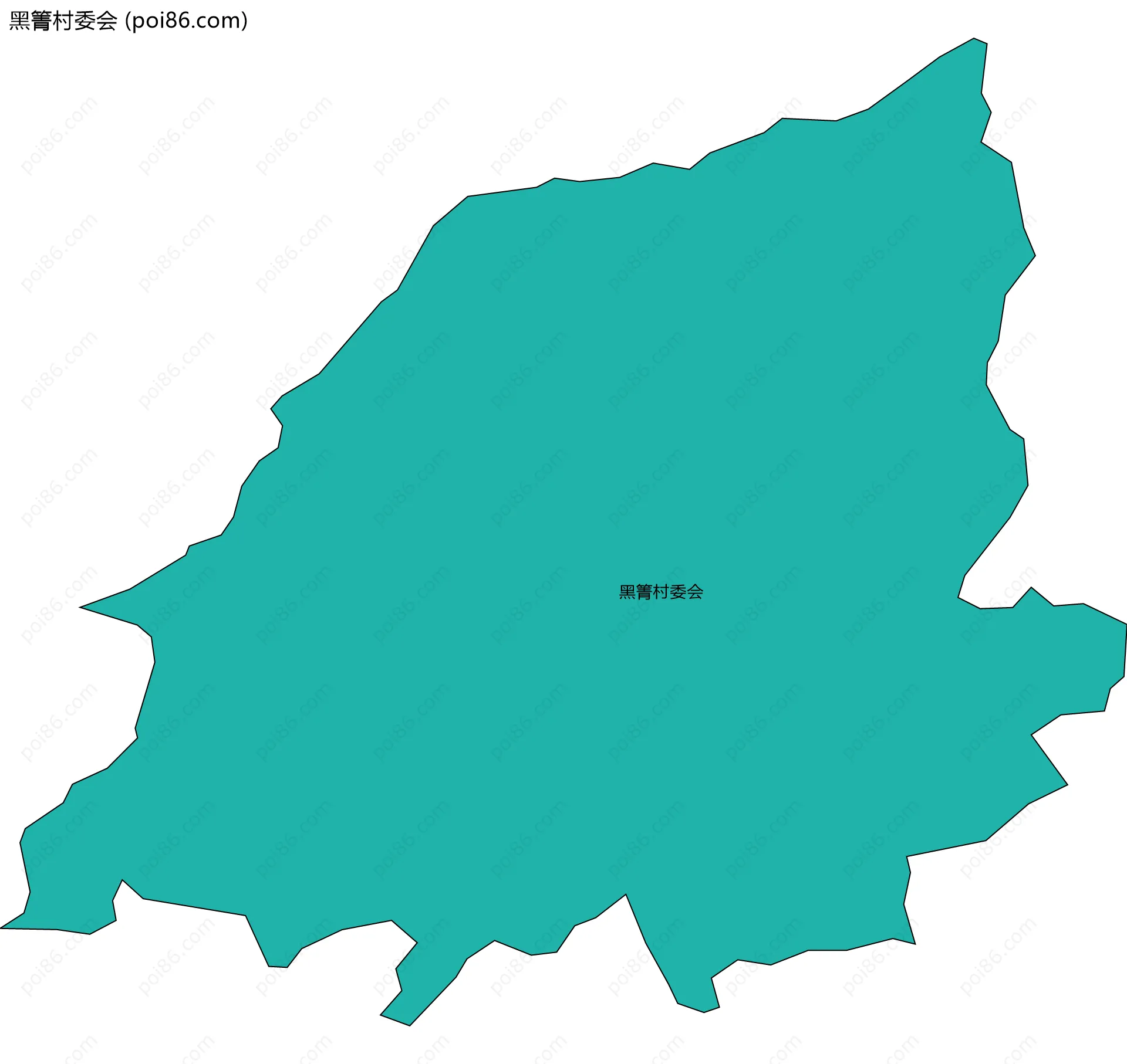 黑箐村委会边界地图