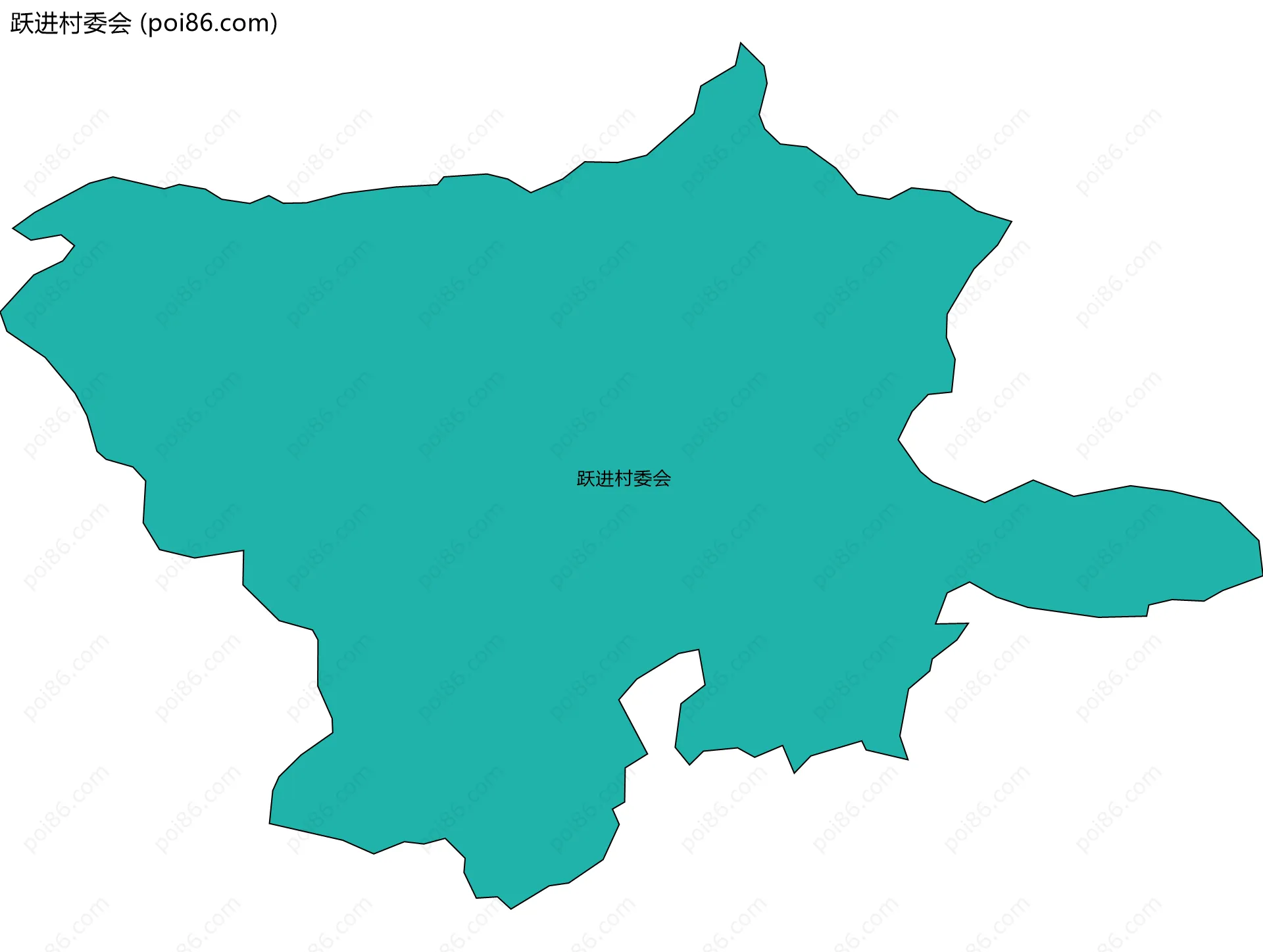 跃进村委会边界地图
