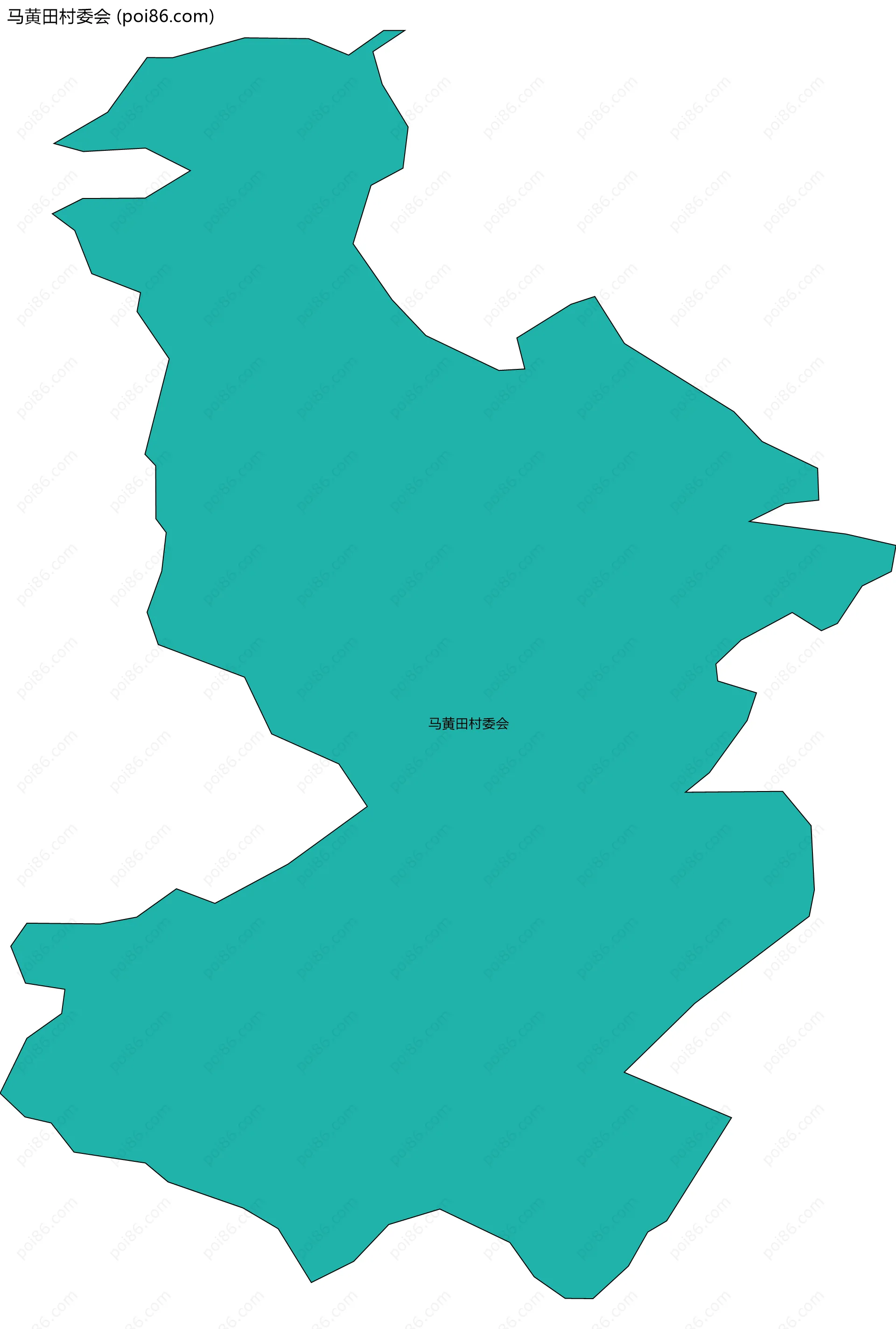马黄田村委会边界地图