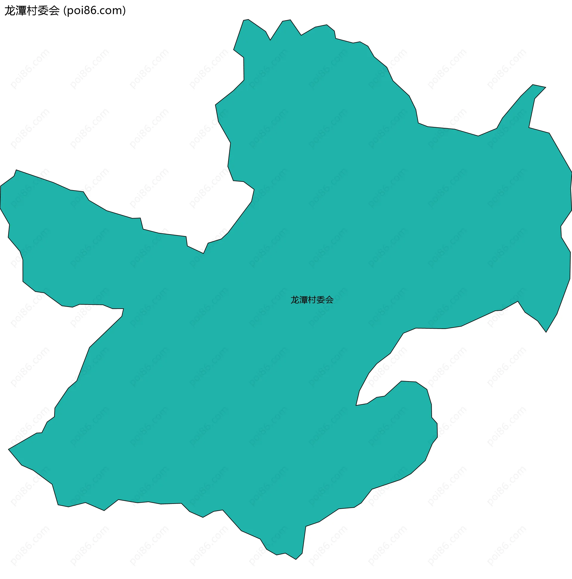 龙潭村委会边界地图