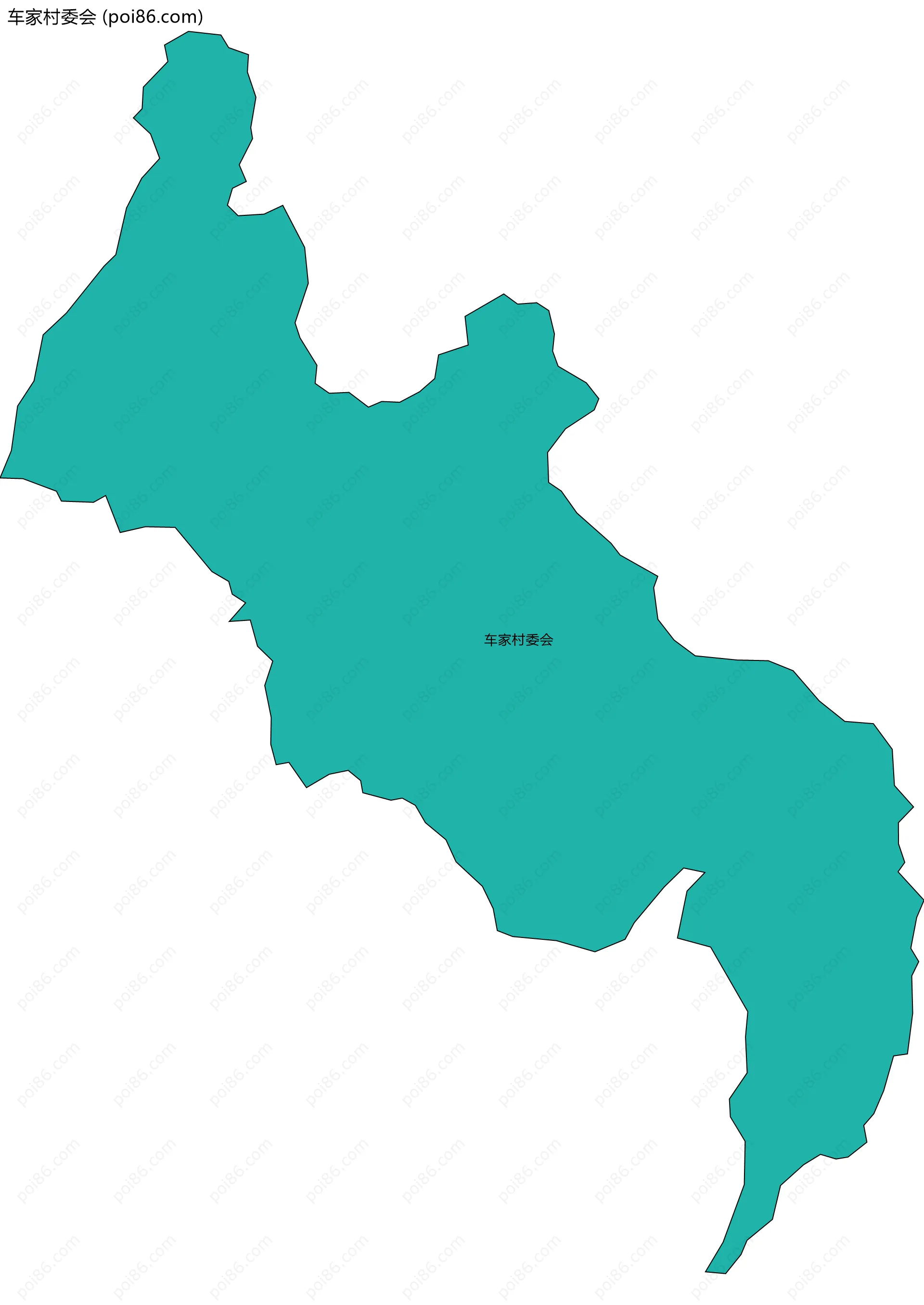 车家村委会边界地图