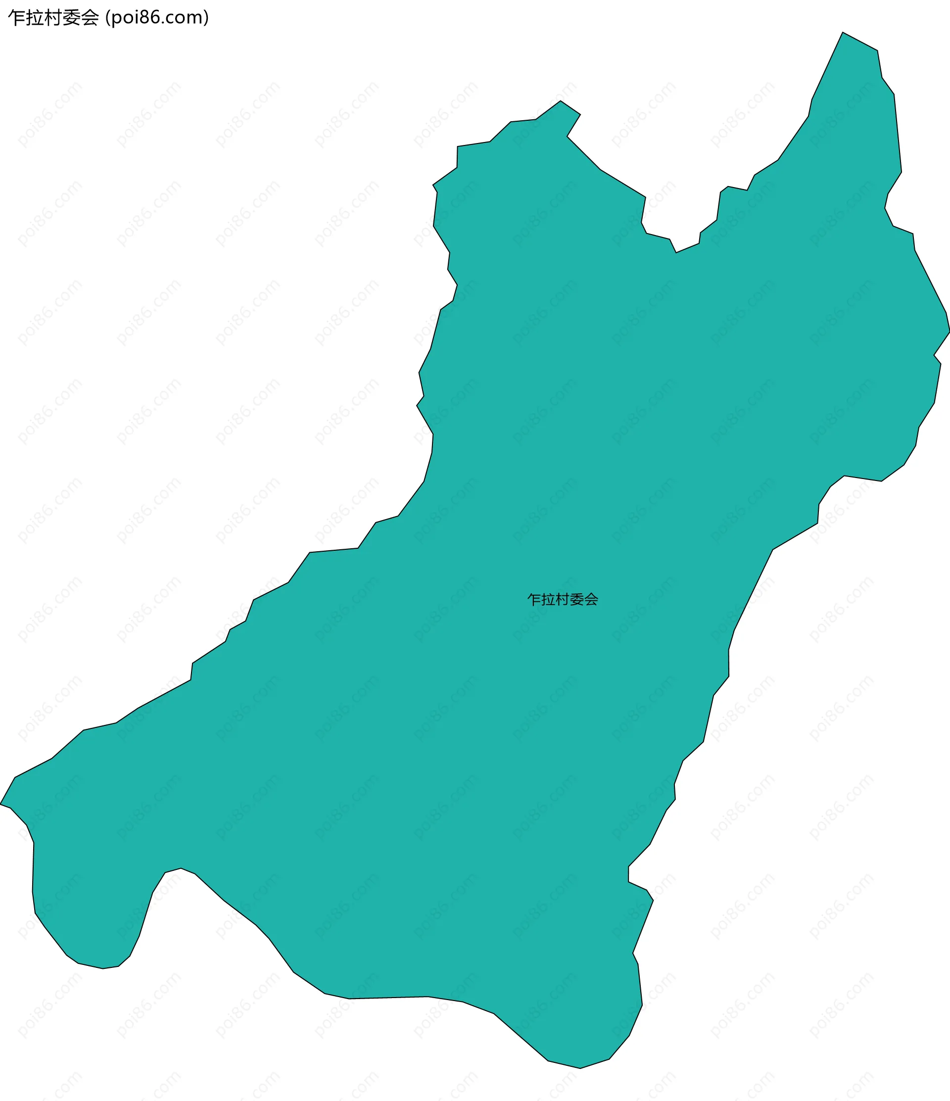 乍拉村委会边界地图