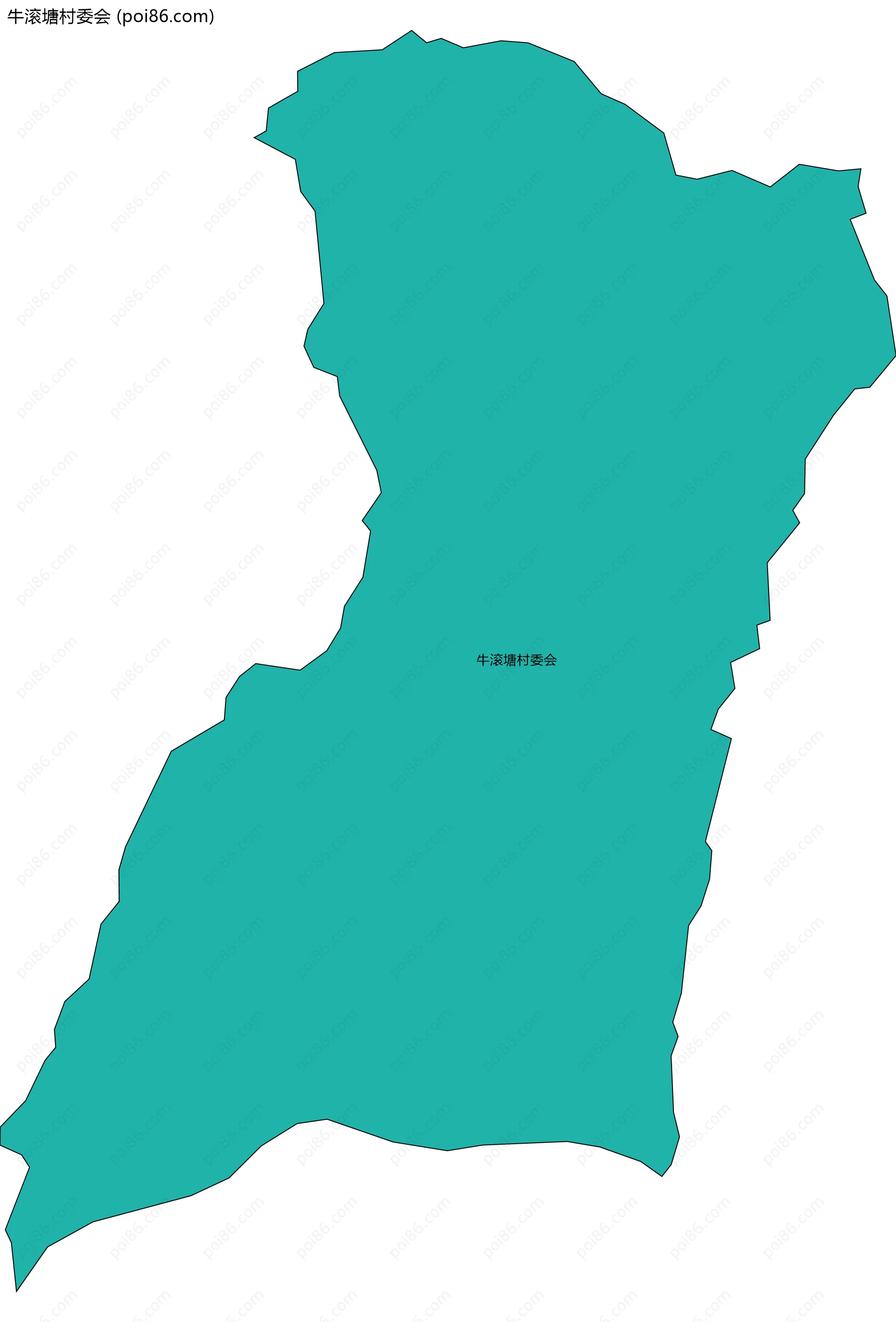 牛滚塘村委会边界地图