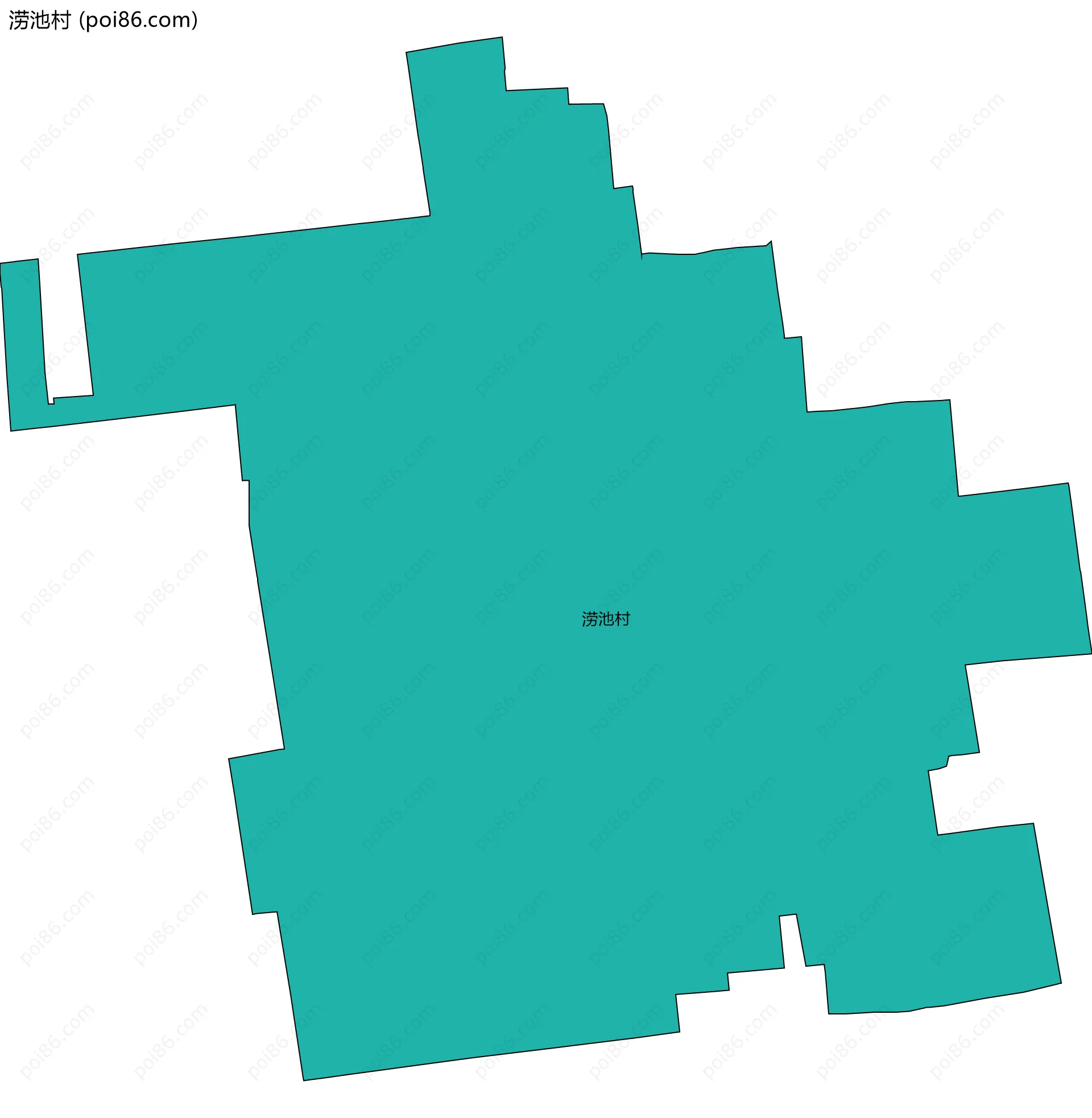 涝池村边界地图