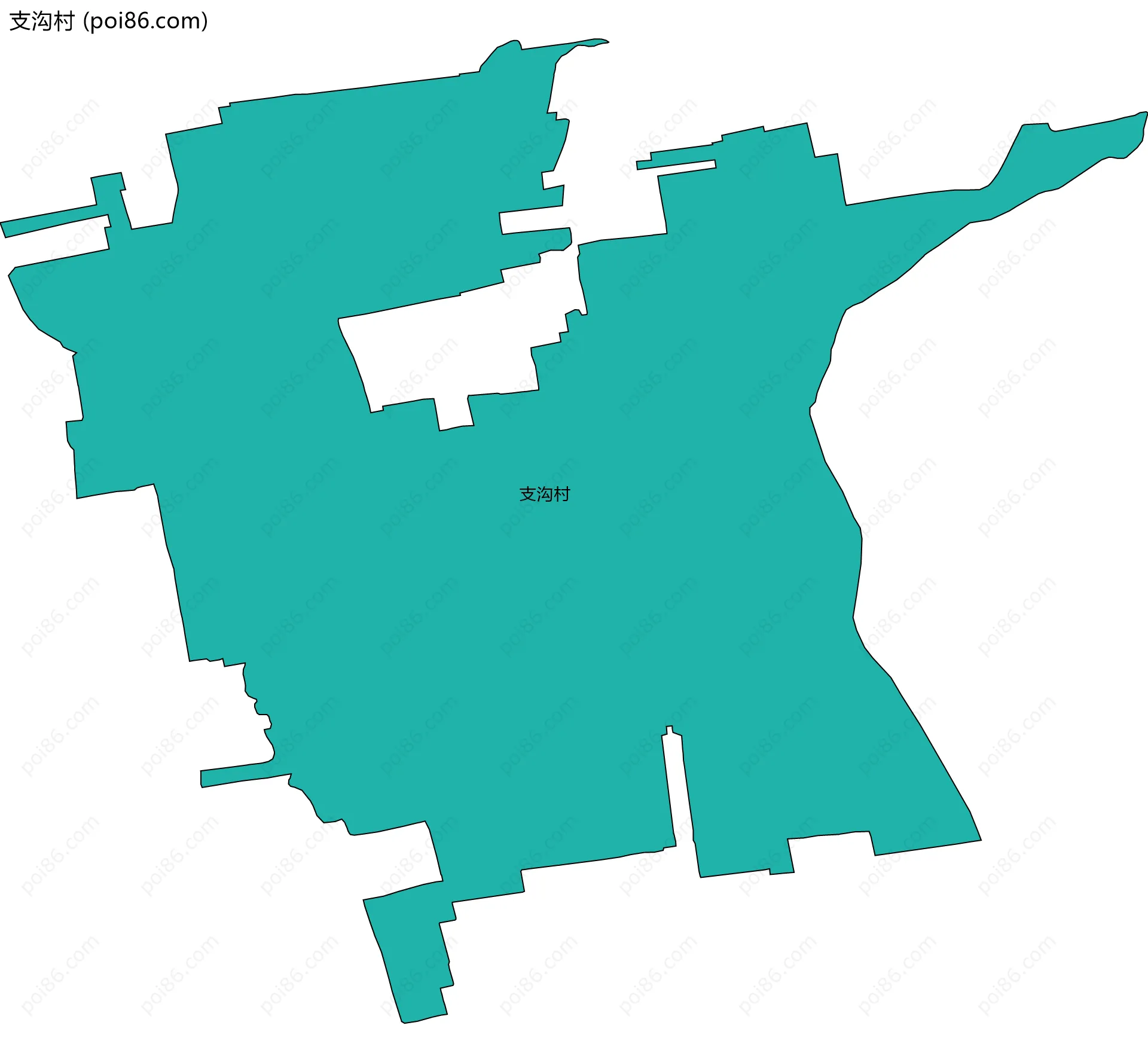 支沟村边界地图