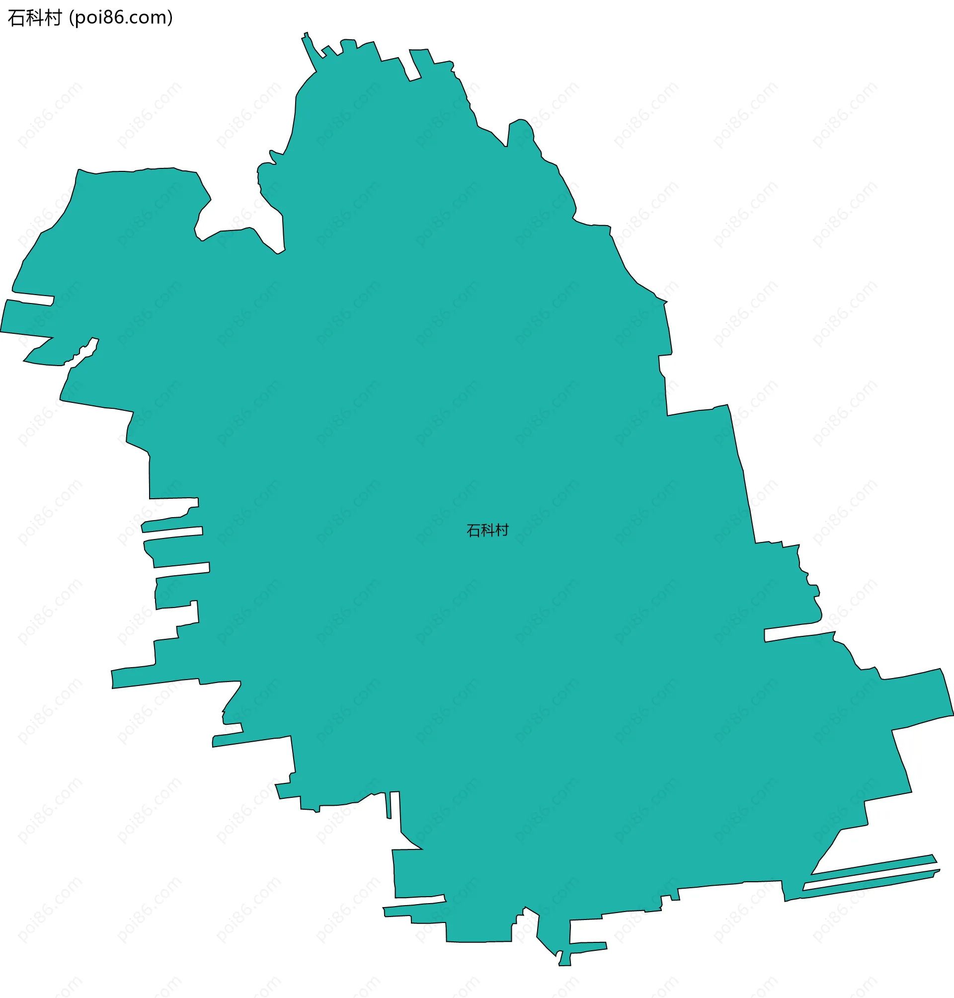 石科村边界地图