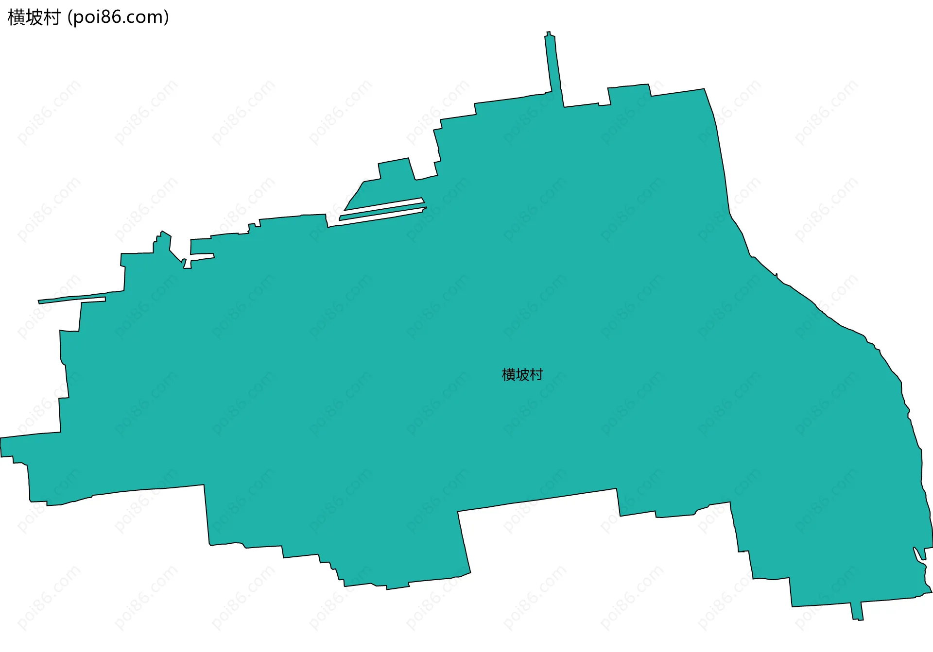 横坡村边界地图