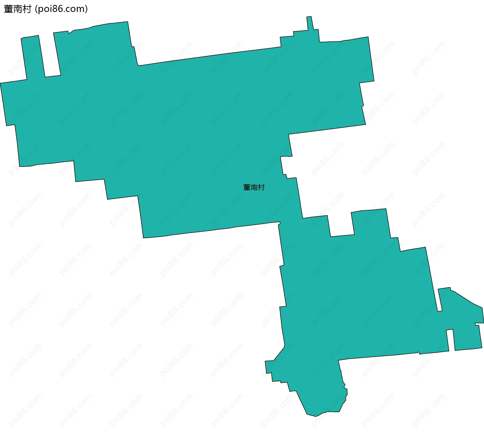 董南村边界地图