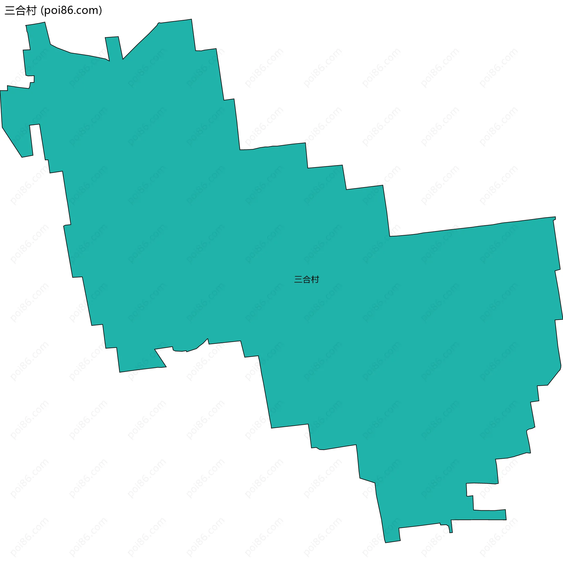 三合村边界地图