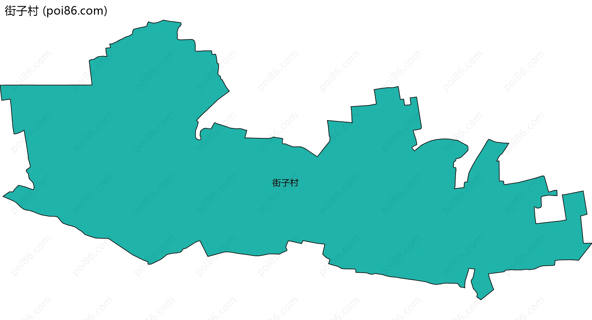 街子村边界地图