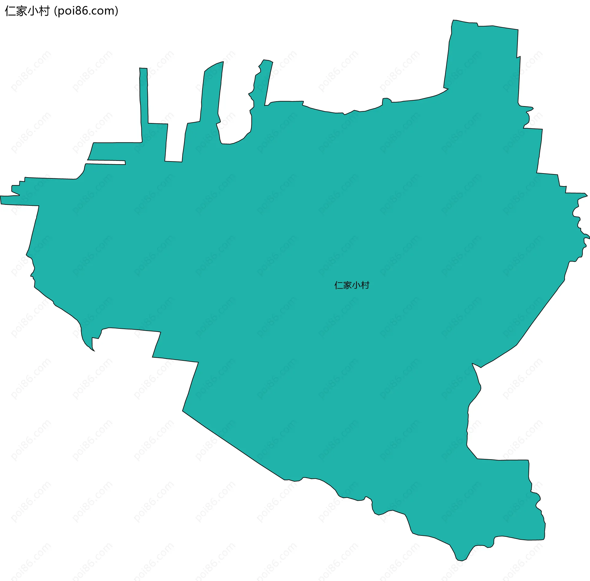 仁家小村边界地图