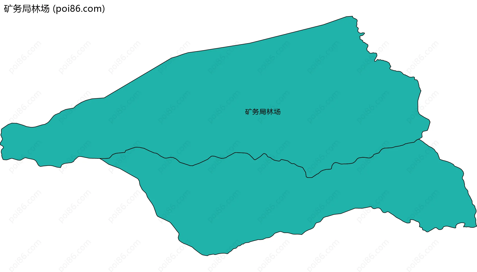 矿务局林场边界地图(五级行政区划)