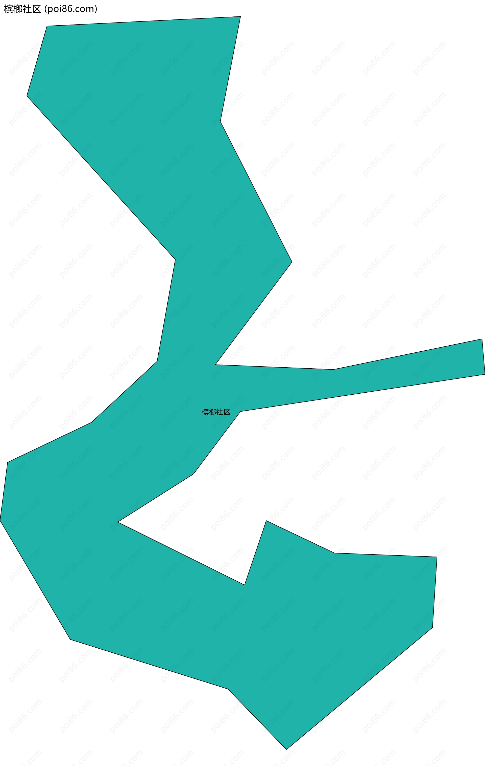 槟榔社区边界地图