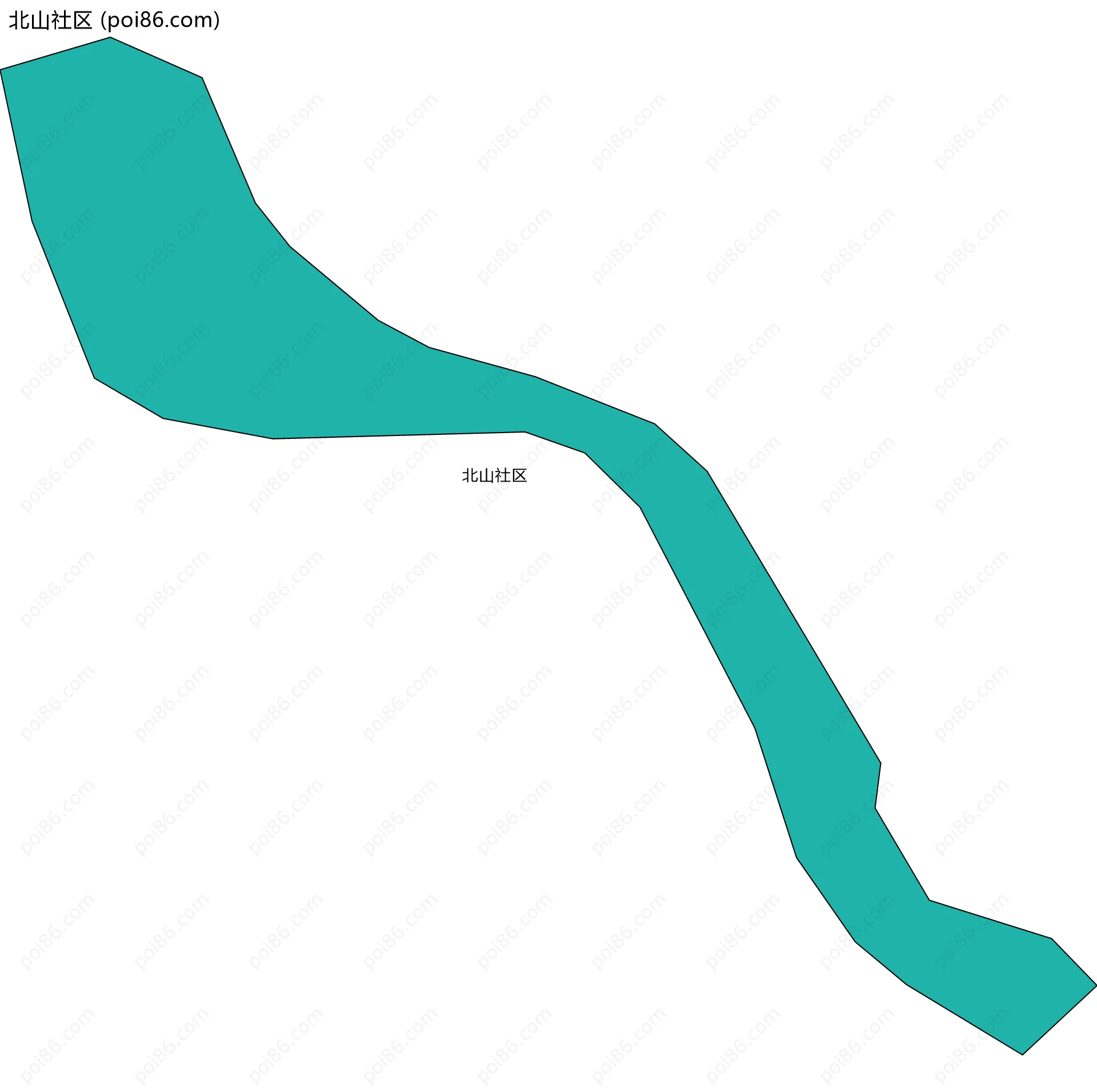 北山社区边界地图