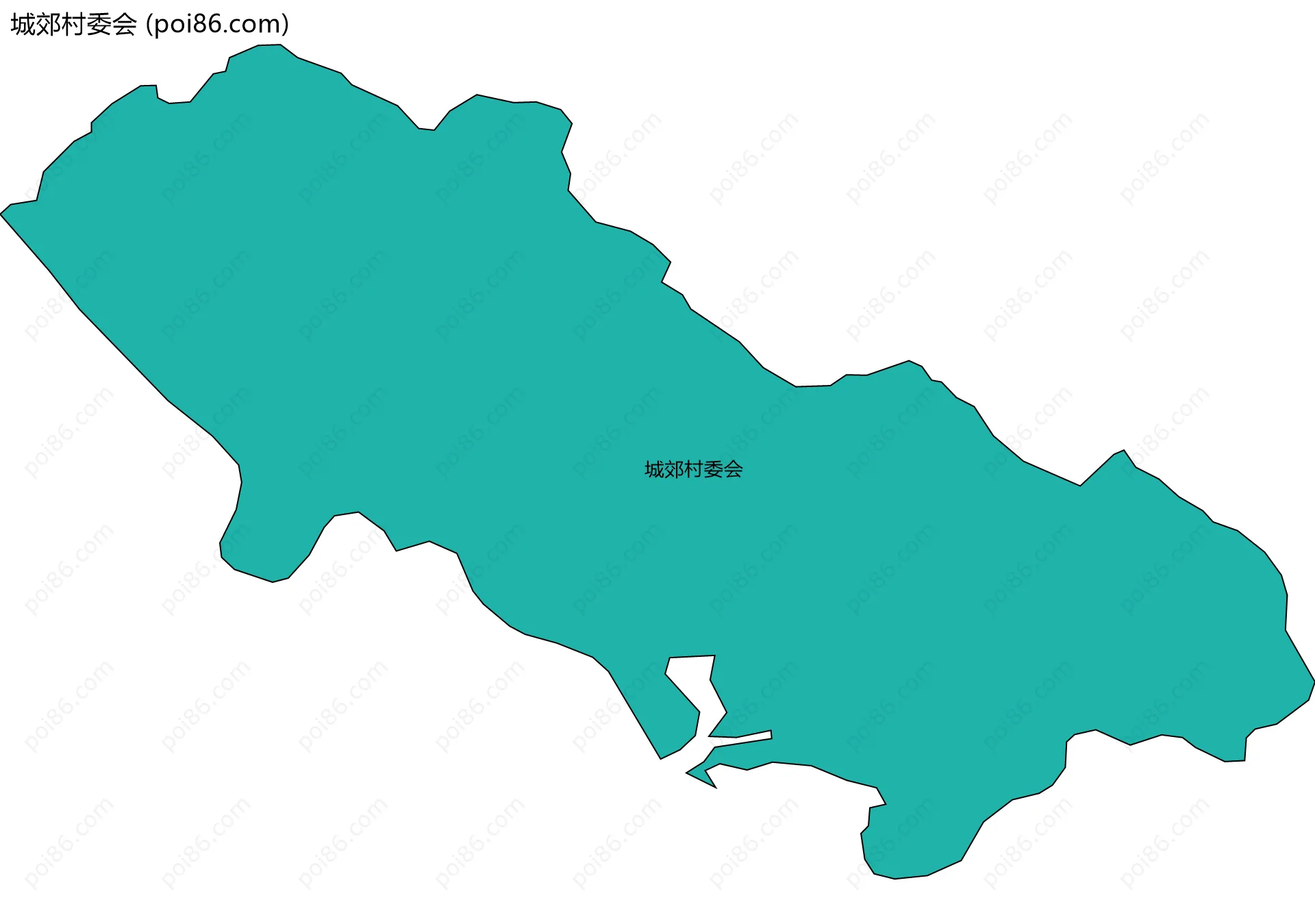 城郊村委会边界地图