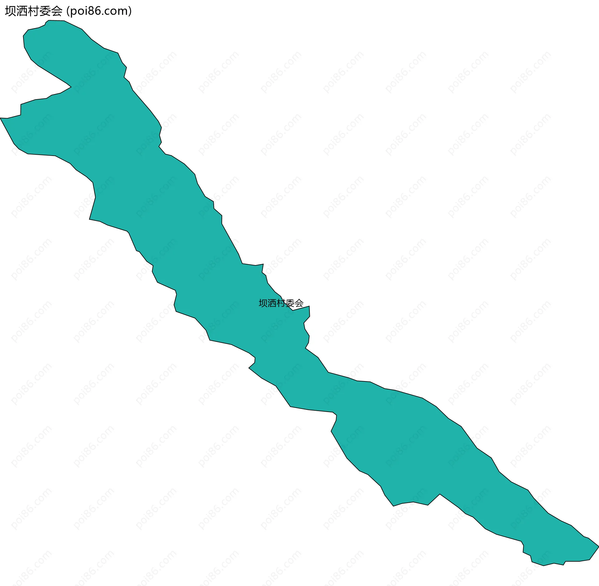 坝洒村委会边界地图