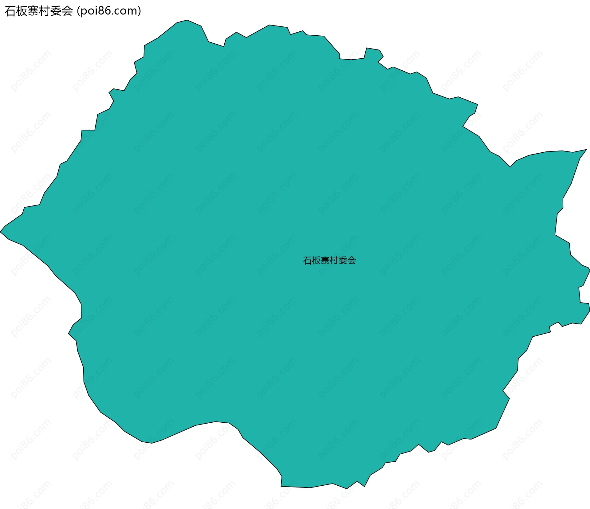 石板寨村委会边界地图