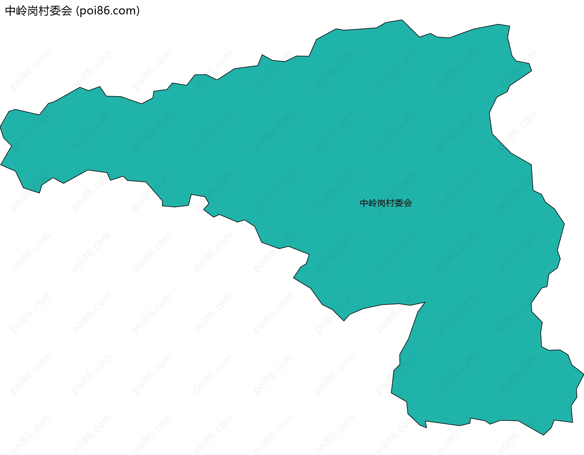 中岭岗村委会边界地图